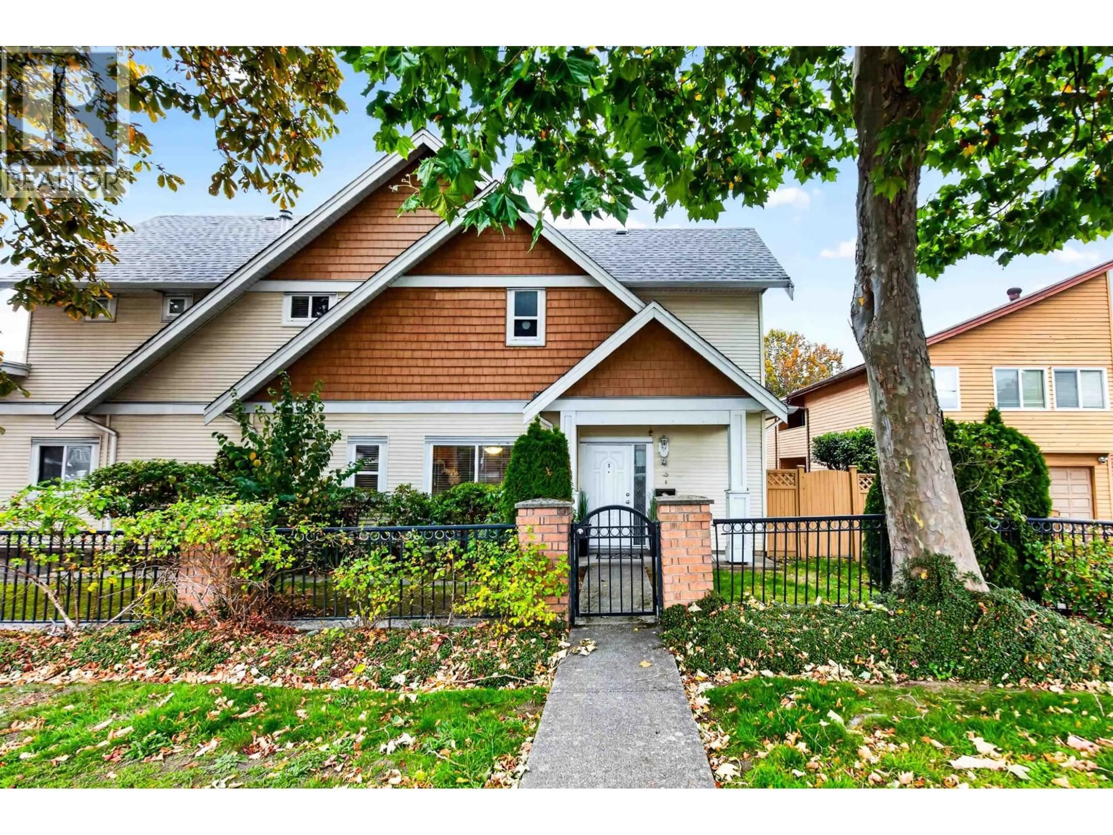 Home with vinyl exterior material, street for 1 - 11331 CAMBIE ROAD, Richmond British Columbia V6X1L3