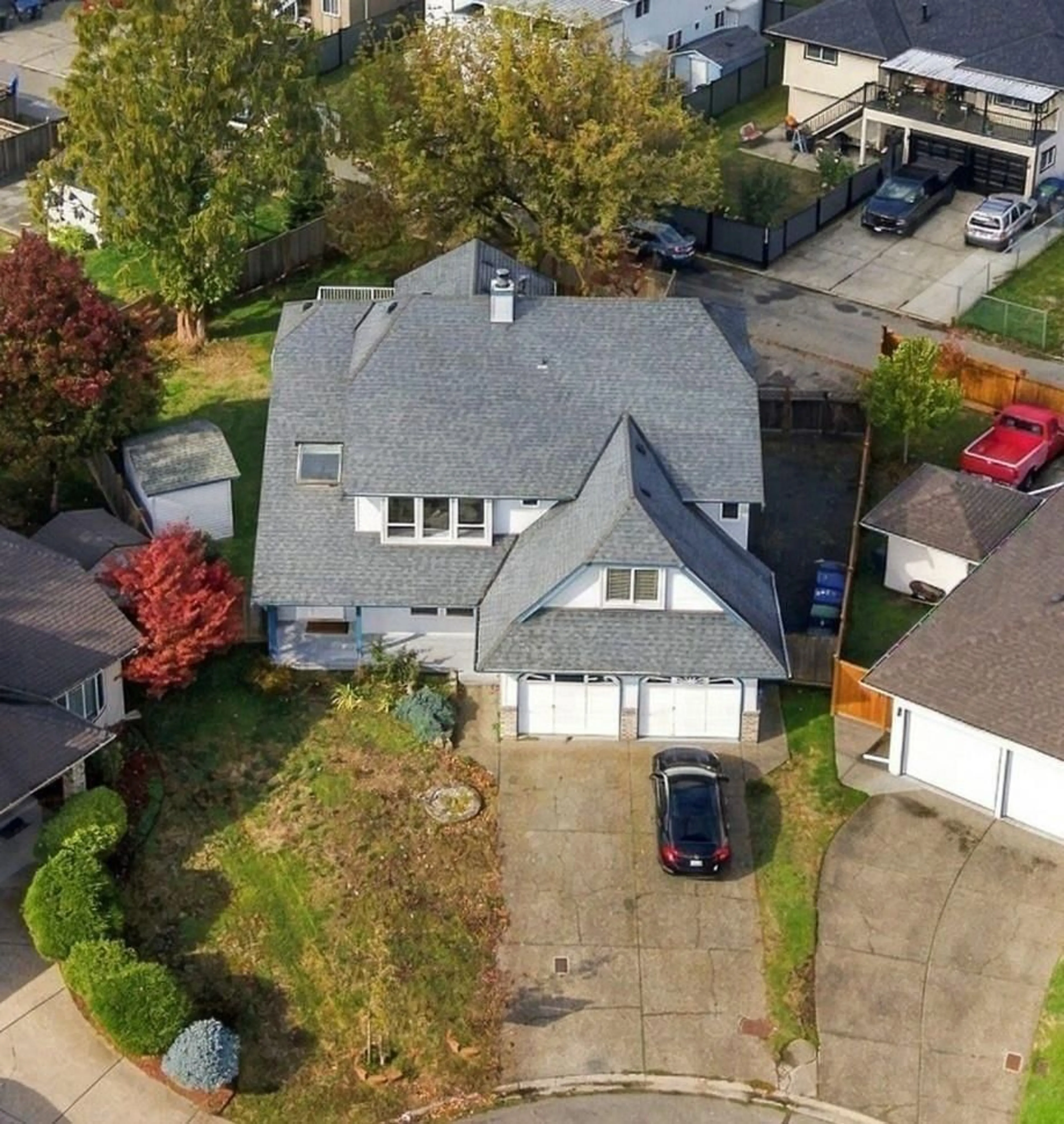 A pic from outside/outdoor area/front of a property/back of a property/a pic from drone, street for 6375 187A STREET, Surrey British Columbia V3S7W2