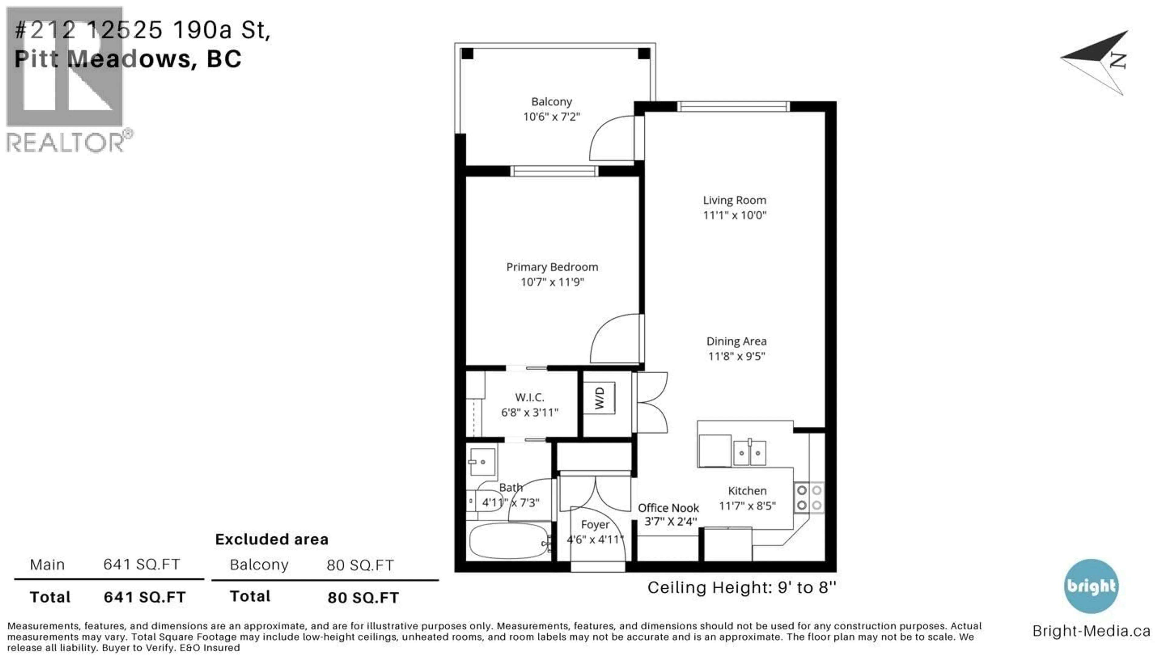 Floor plan for 212 - 12525 190A STREET, Pitt Meadows British Columbia V3Y0E1