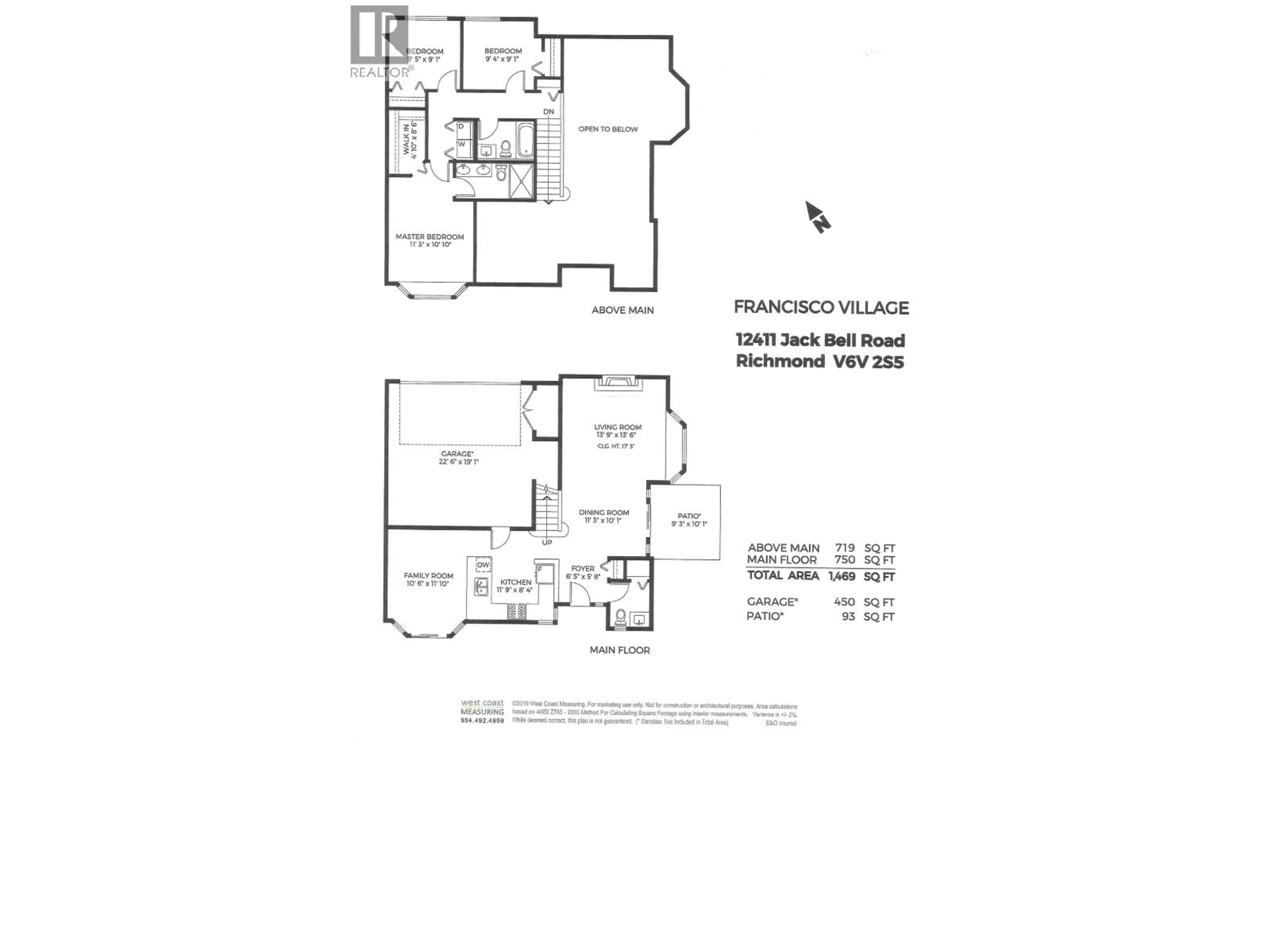 Floor plan for 59 - 12411 JACK BELL DRIVE, Richmond British Columbia V5N2X3