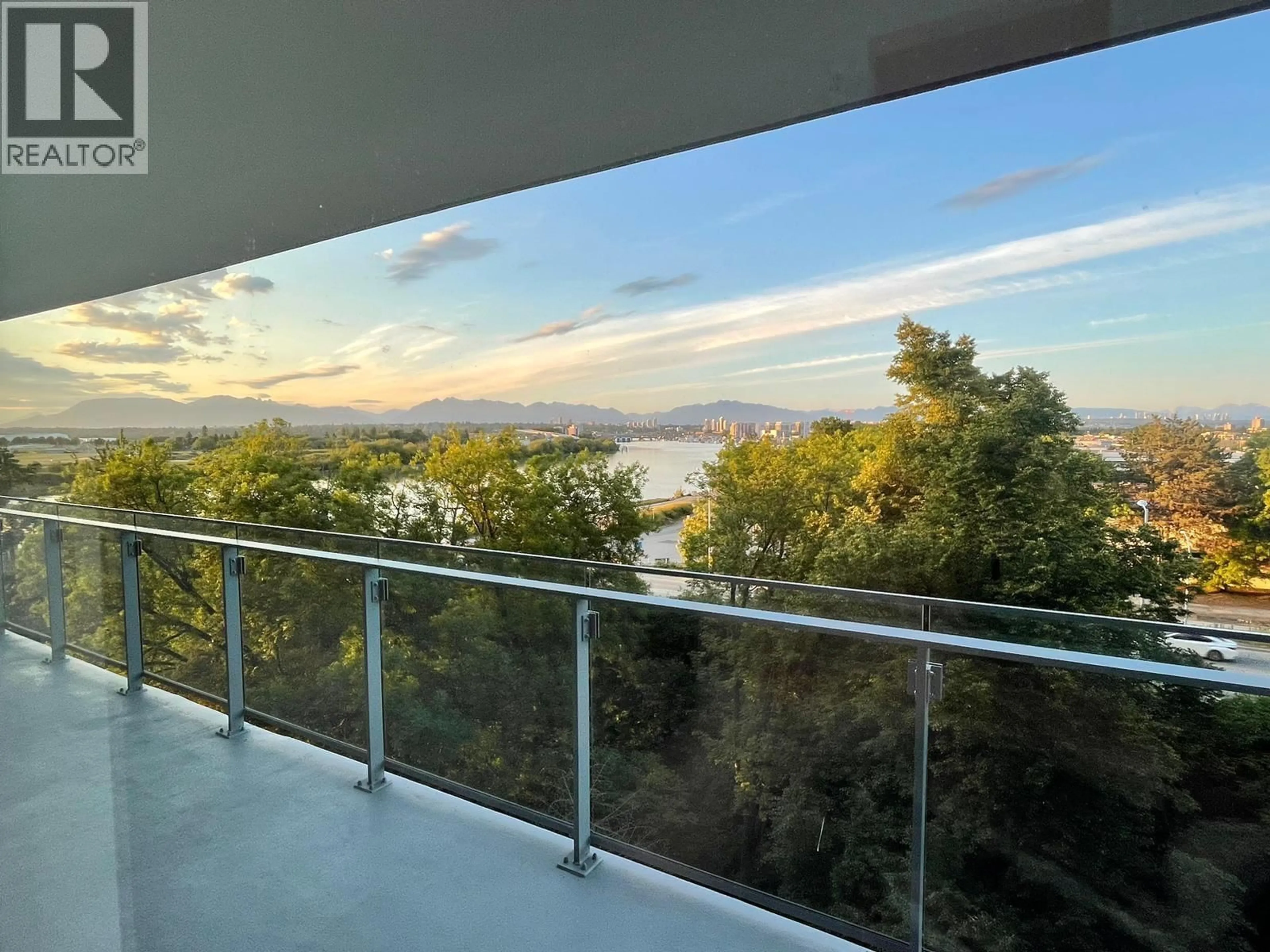 Balcony in the apartment, water/lake/river/ocean view for 506 - 6833 PEARSON WAY, Richmond British Columbia V7C0E8
