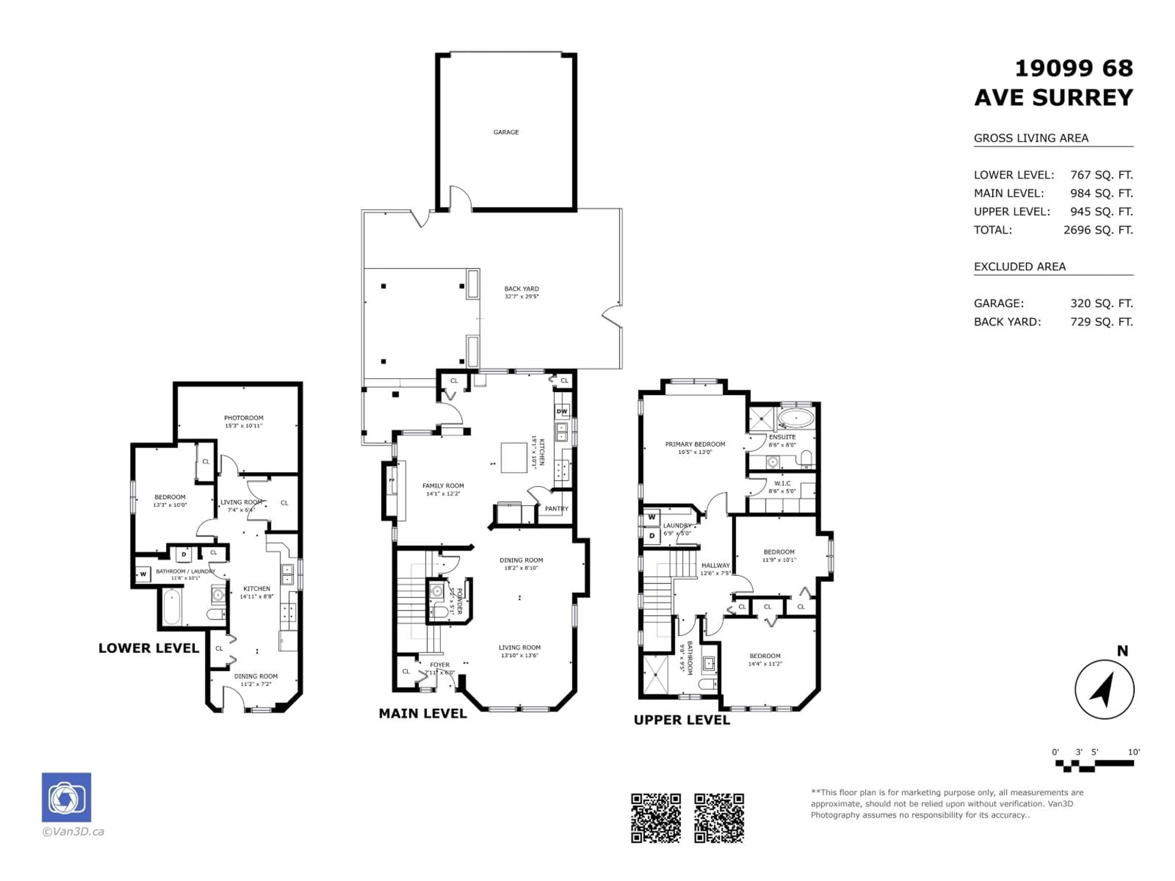Floor plan for 19099 68 AVENUE, Surrey British Columbia V4N5P3