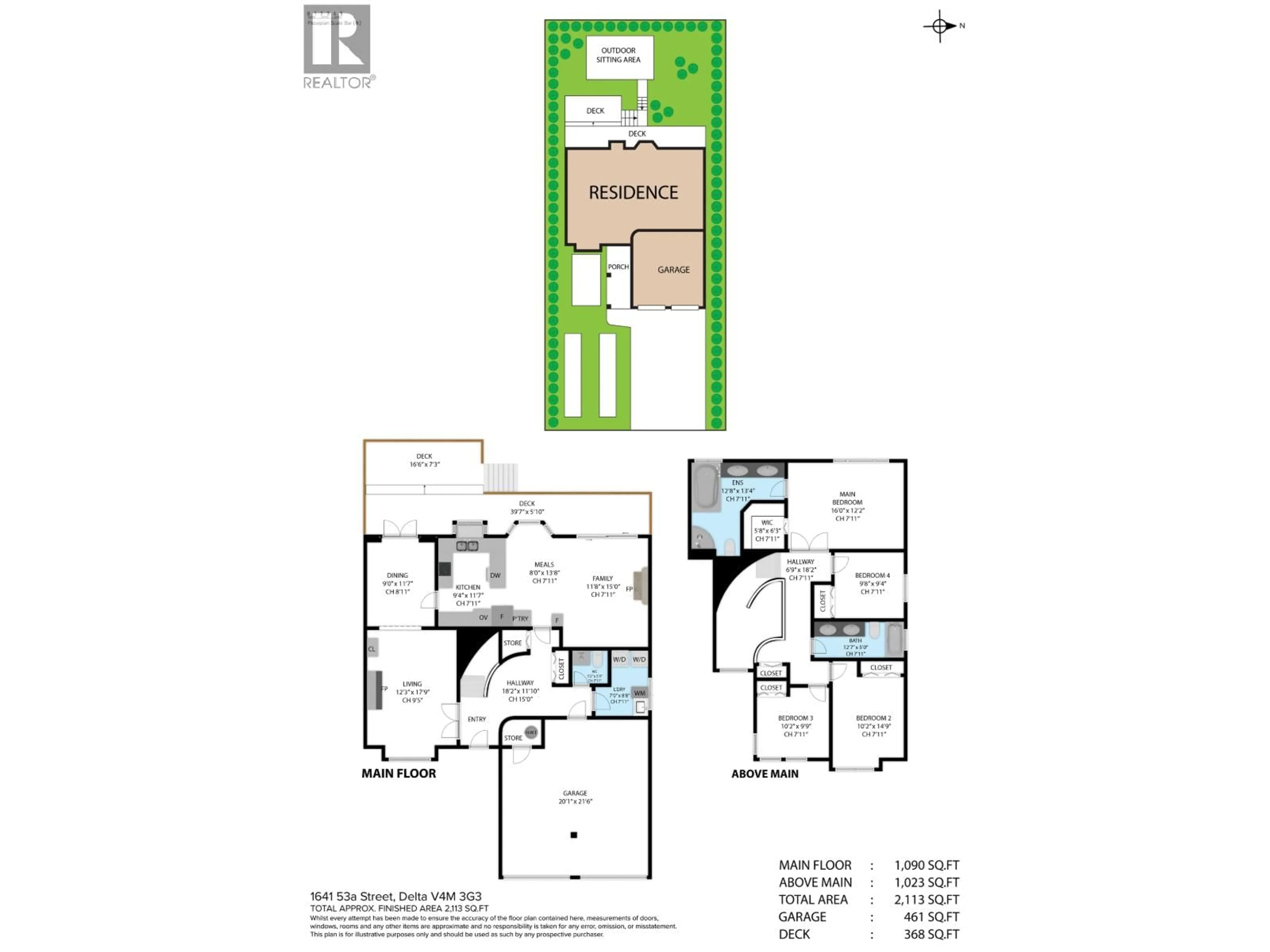 Floor plan for 1641 53A STREET, Delta British Columbia V4M3G3
