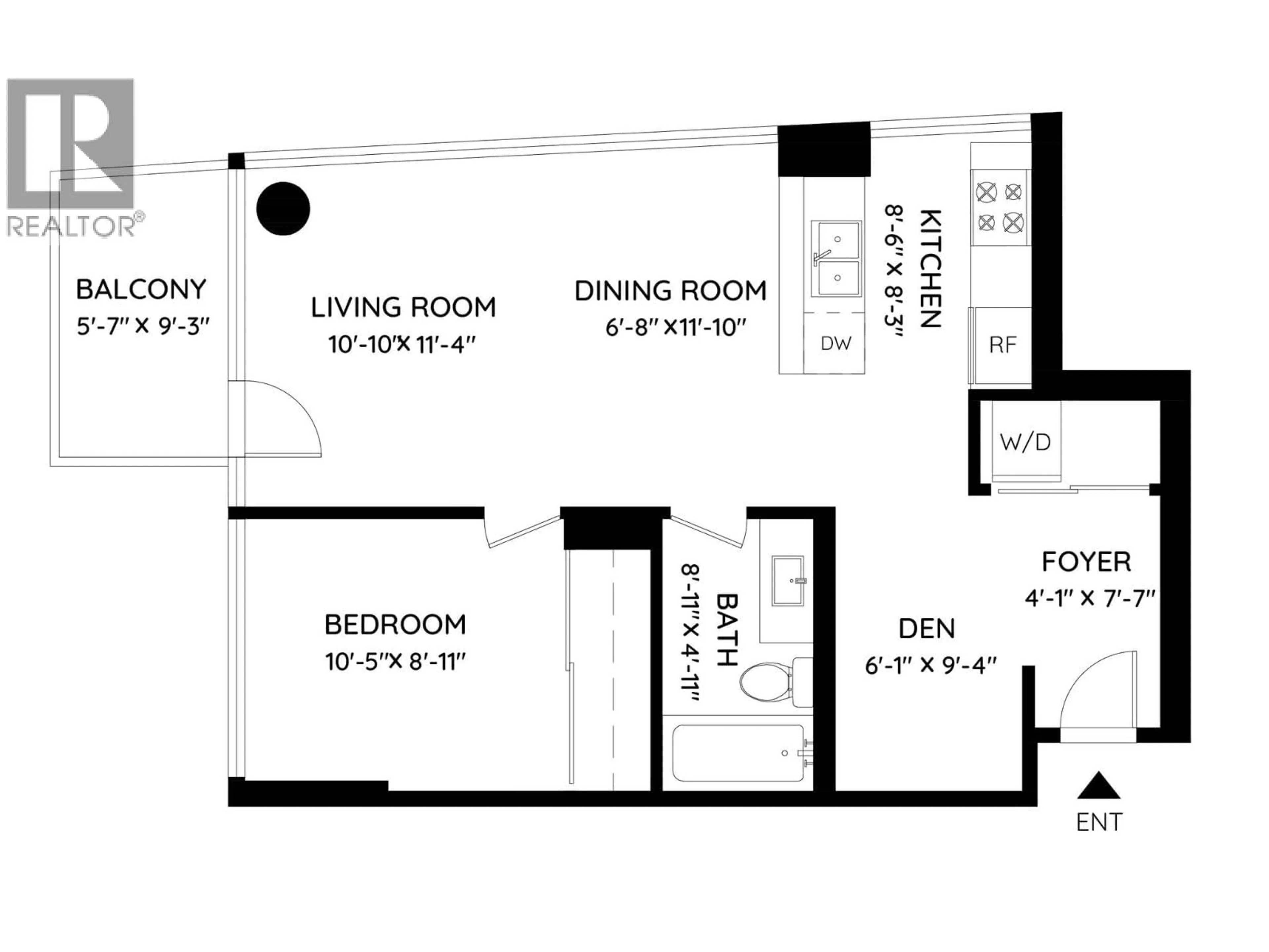 Floor plan for 1008 - 8280 LANSDOWNE ROAD, Richmond British Columbia V6X0B2