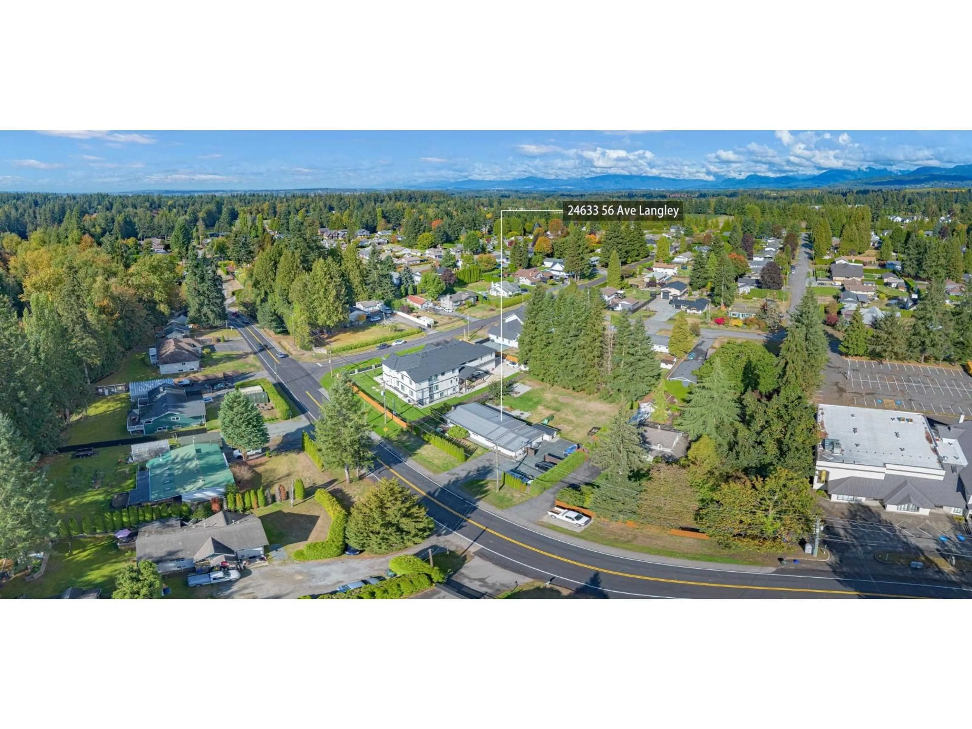 A pic from outside/outdoor area/front of a property/back of a property/a pic from drone, mountain view for 24633 56 AVENUE, Langley British Columbia V2Z1B9