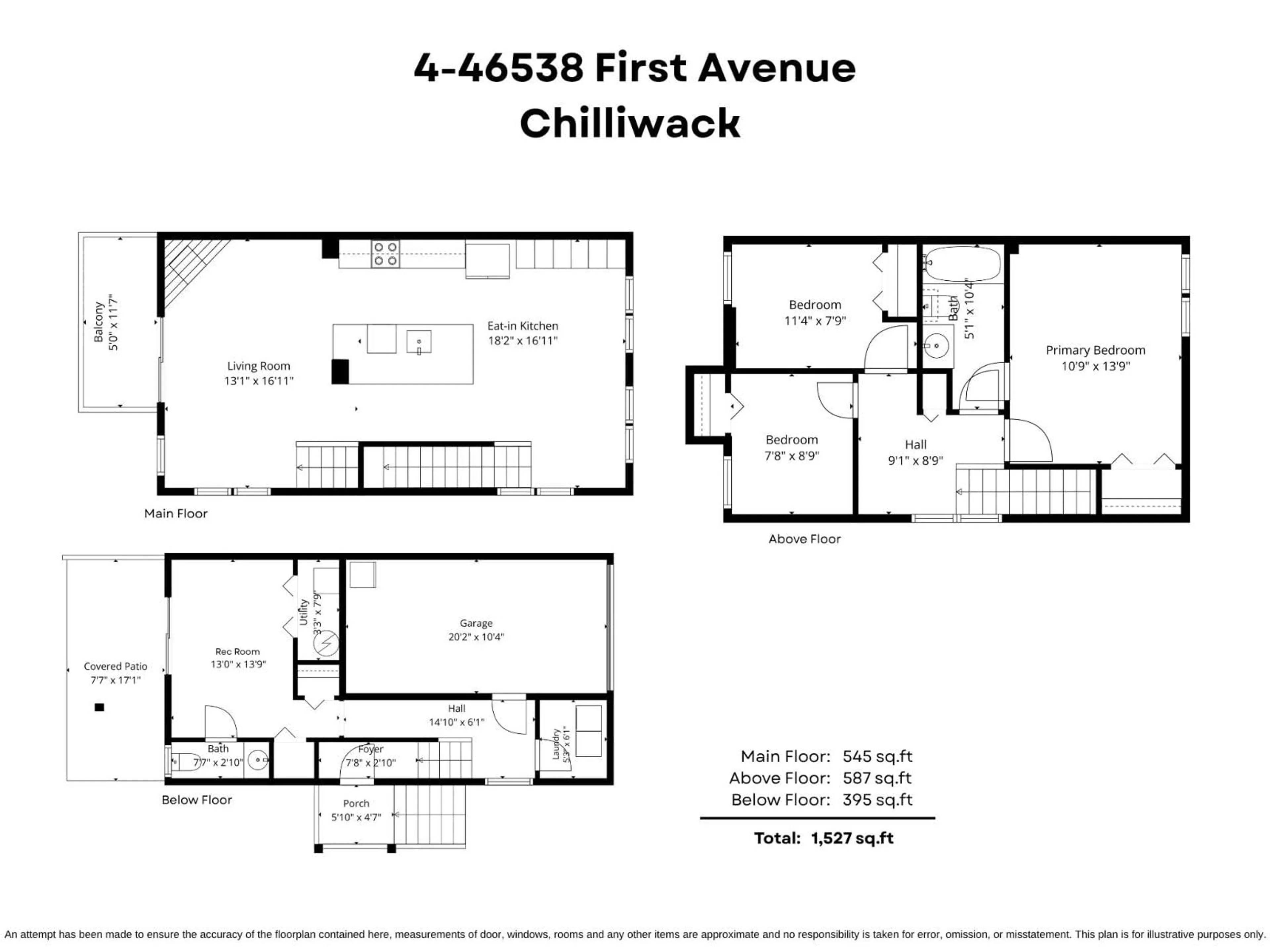 Floor plan for 4 - 46538 FIRST AVENUE, Chilliwack British Columbia V2P1W9