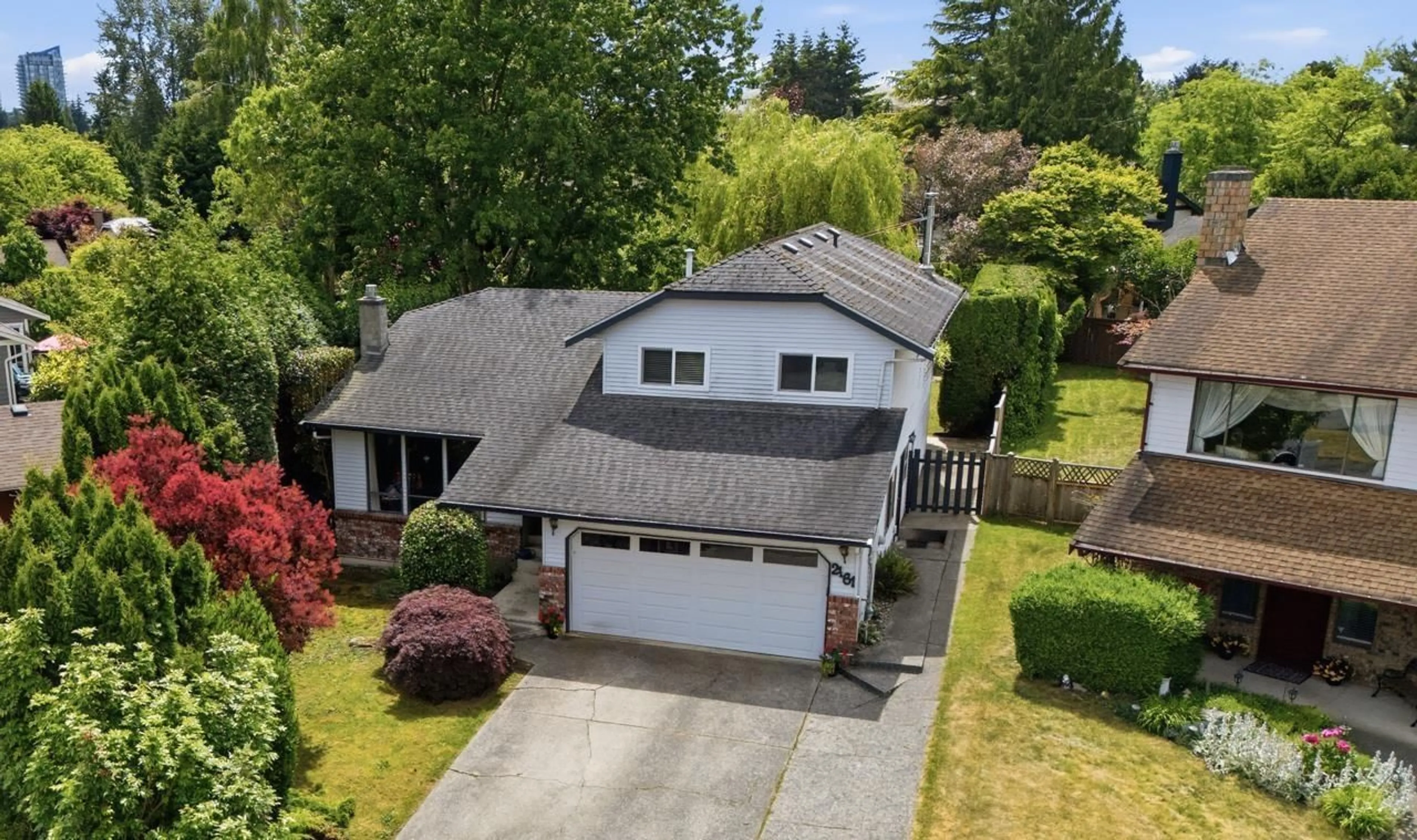 A pic from outside/outdoor area/front of a property/back of a property/a pic from drone, street for 2161 153A STREET, Surrey British Columbia V4A5Y1