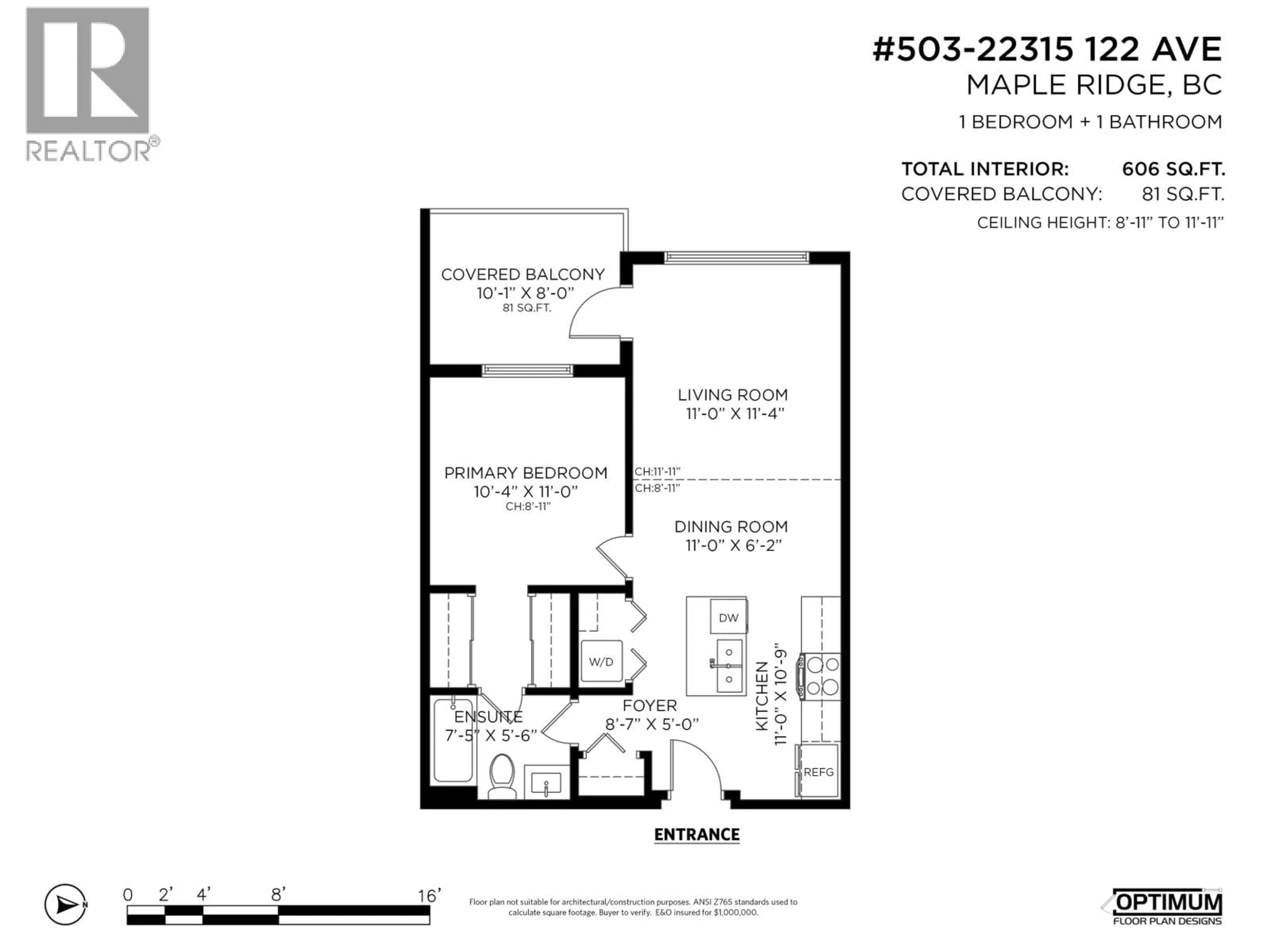 Floor plan for 503 - 22315 122 AVENUE, Maple Ridge British Columbia V2X4K7