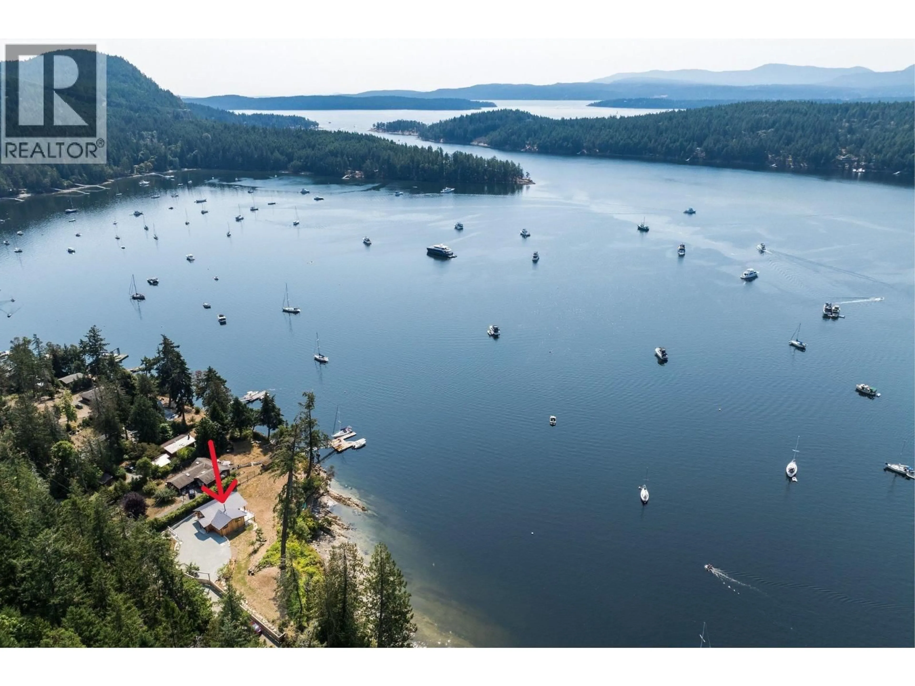 A pic from outside/outdoor area/front of a property/back of a property/a pic from drone, water/lake/river/ocean view for 479 MONTAGUE PARK ROAD, Galiano Island British Columbia V0N1P0