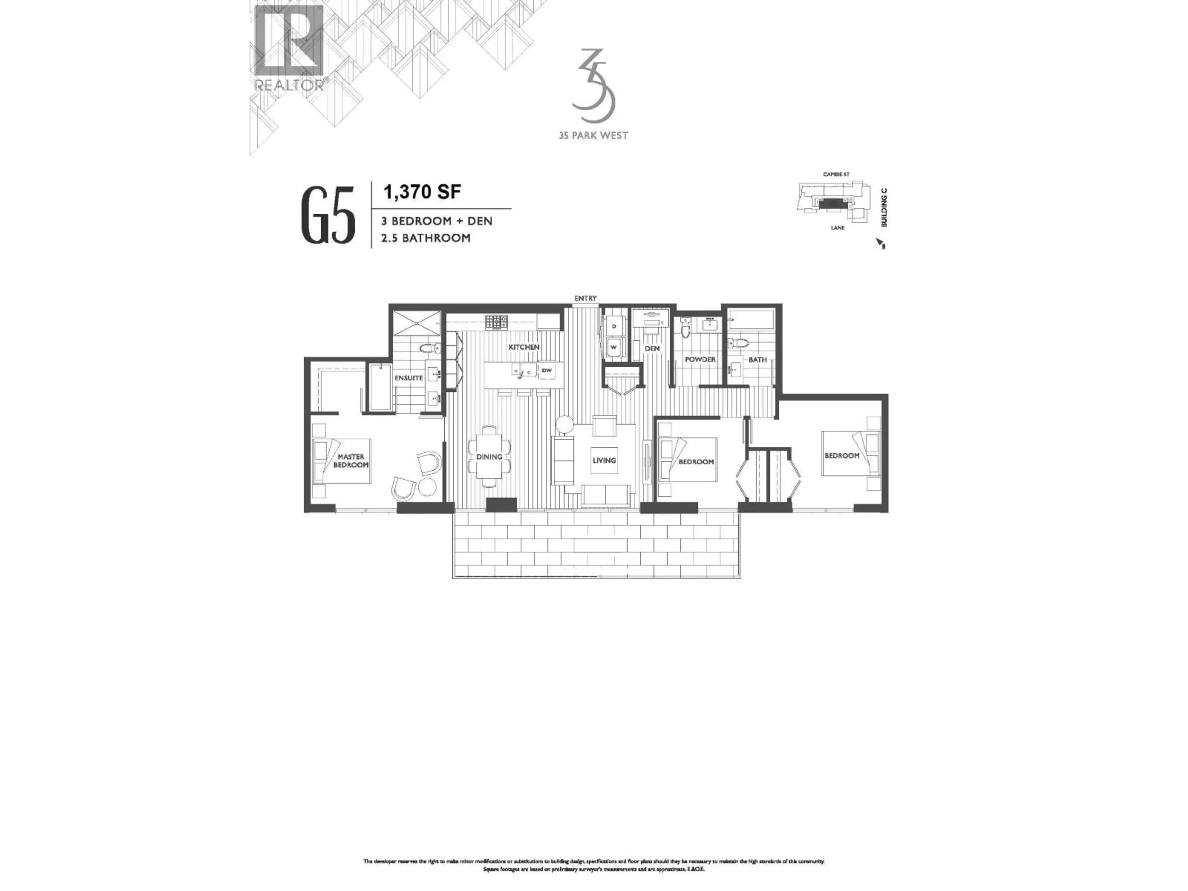 Floor plan for 501 - 5077 CAMBIE STREET, Vancouver British Columbia V5Z0H7