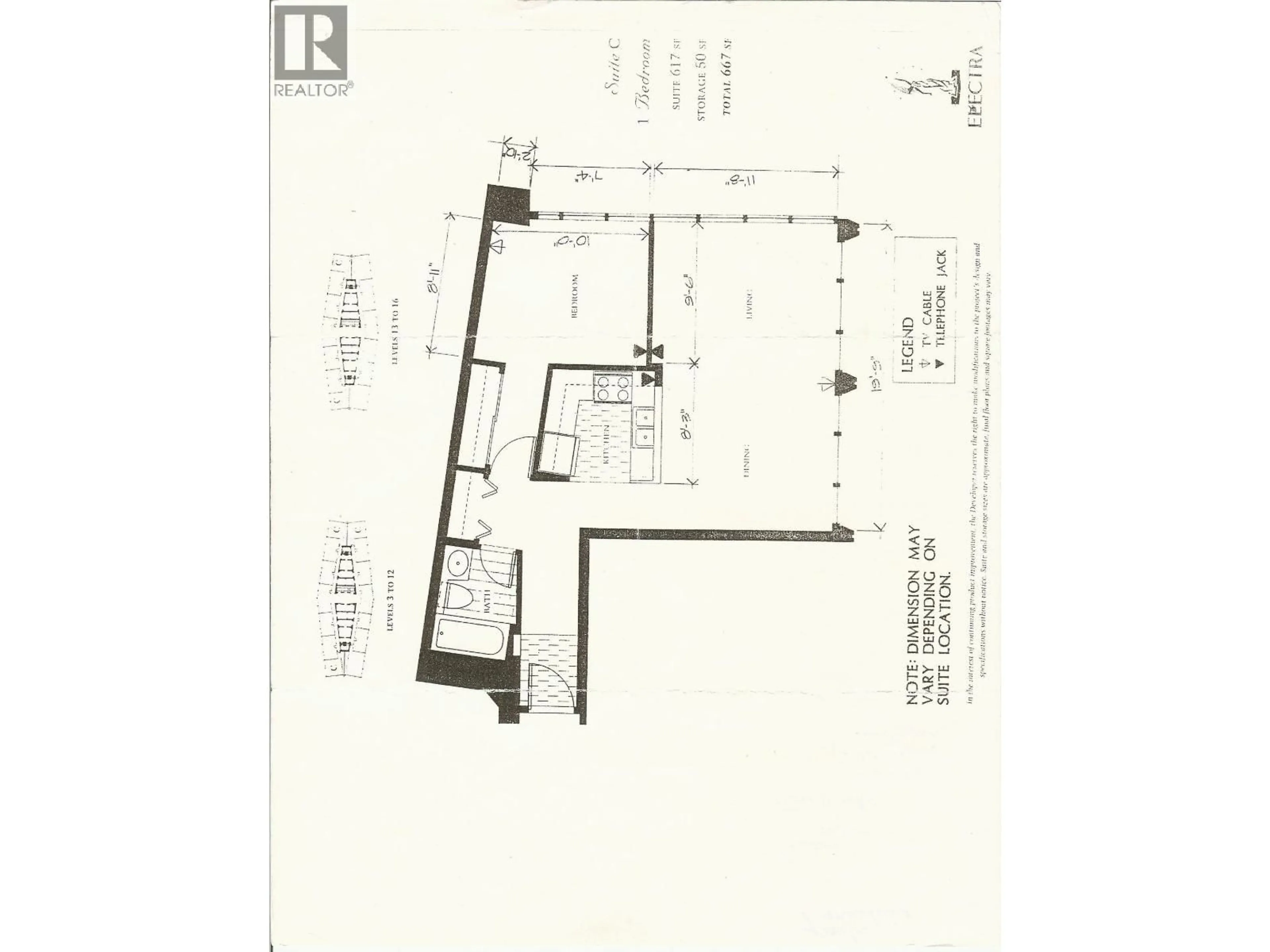 Floor plan for 1513 - 989 NELSON STREET, Vancouver British Columbia V6Z2S1