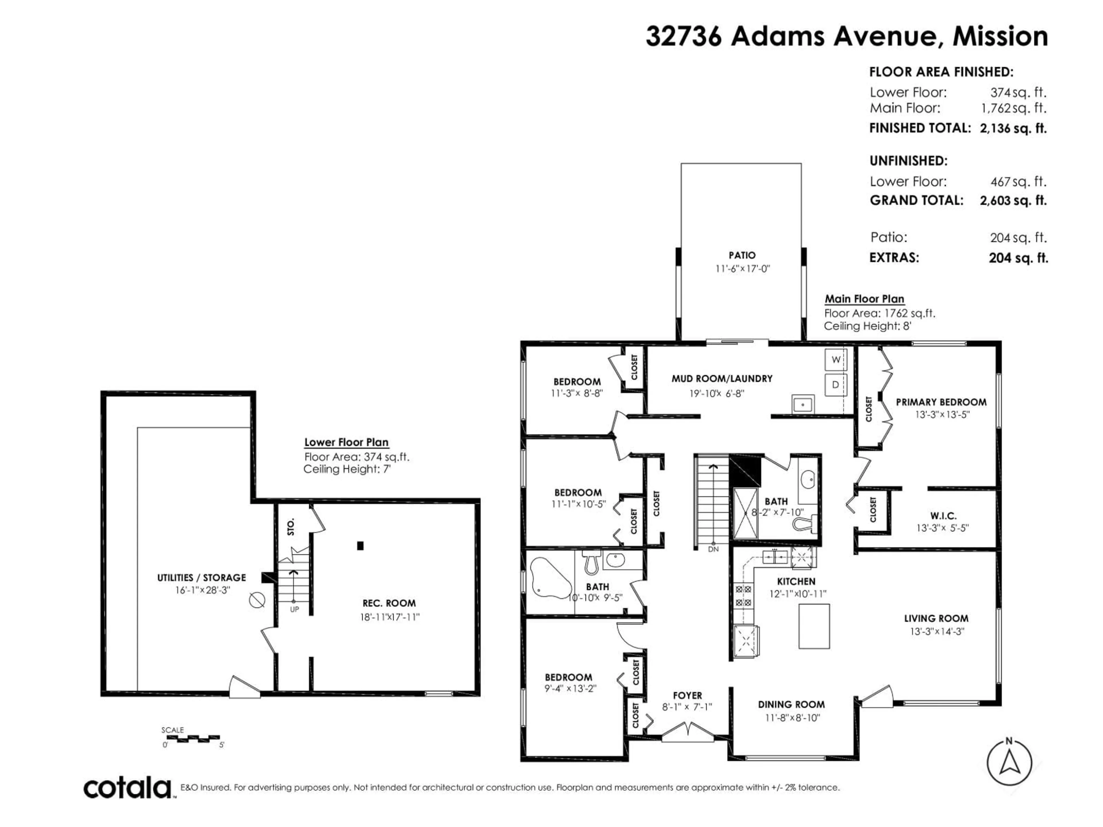 Floor plan for 32736 ADAMS AVENUE, Mission British Columbia V2V2S1