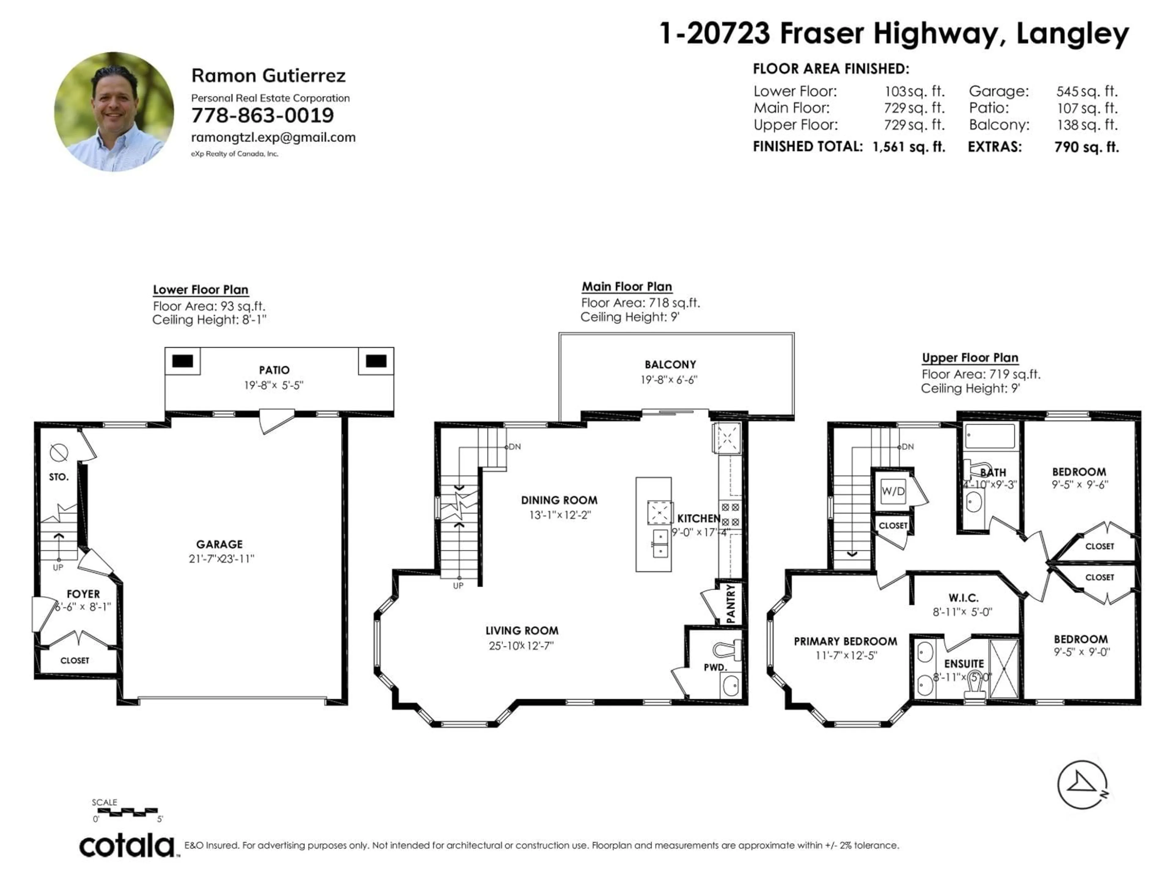 Floor plan for 01 - 20723 FRASER HIGHWAY, Langley British Columbia V3A0K2