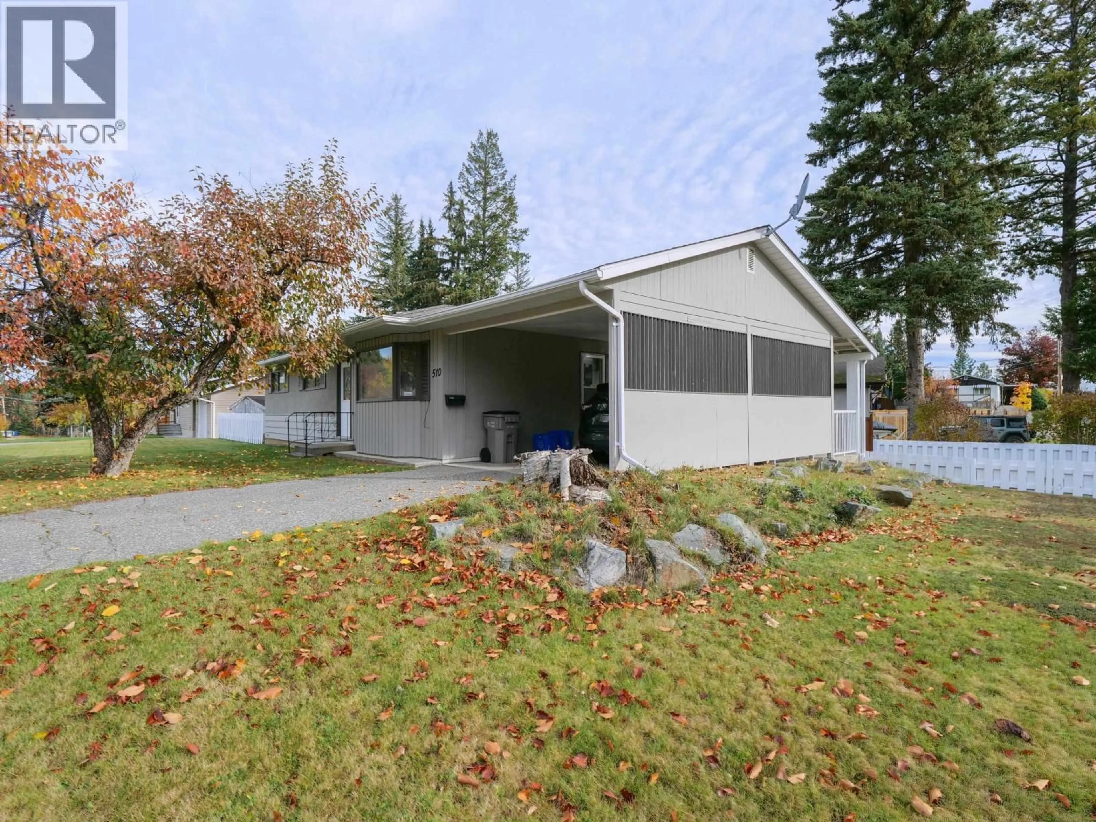 Home with vinyl exterior material, street for 510 PINCHBECK STREET, Quesnel British Columbia V2J1N5