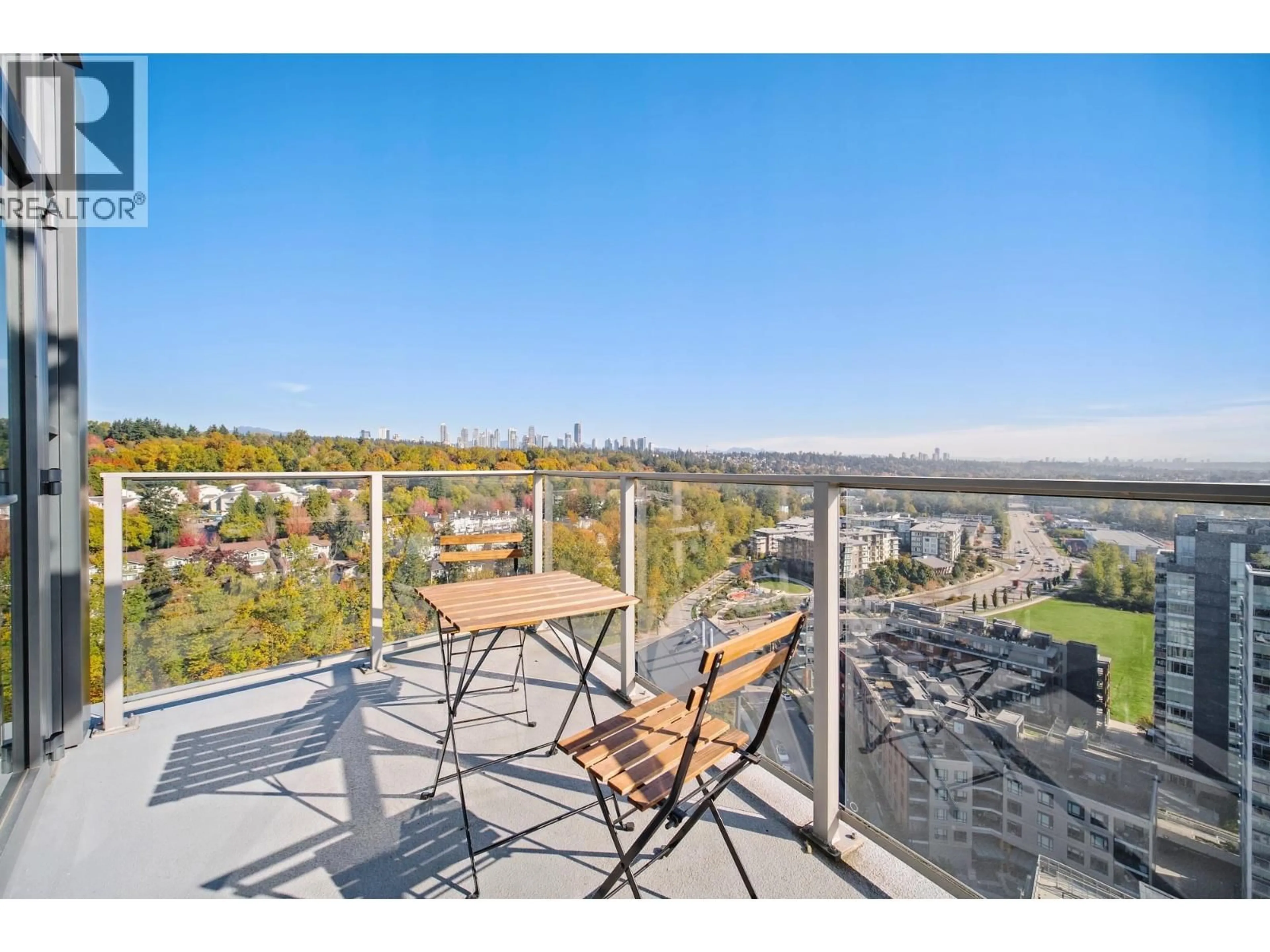 Patio, water/lake/river/ocean view for 2203 - 3538 SAWMILL CRESCENT, Vancouver British Columbia V5S0J8
