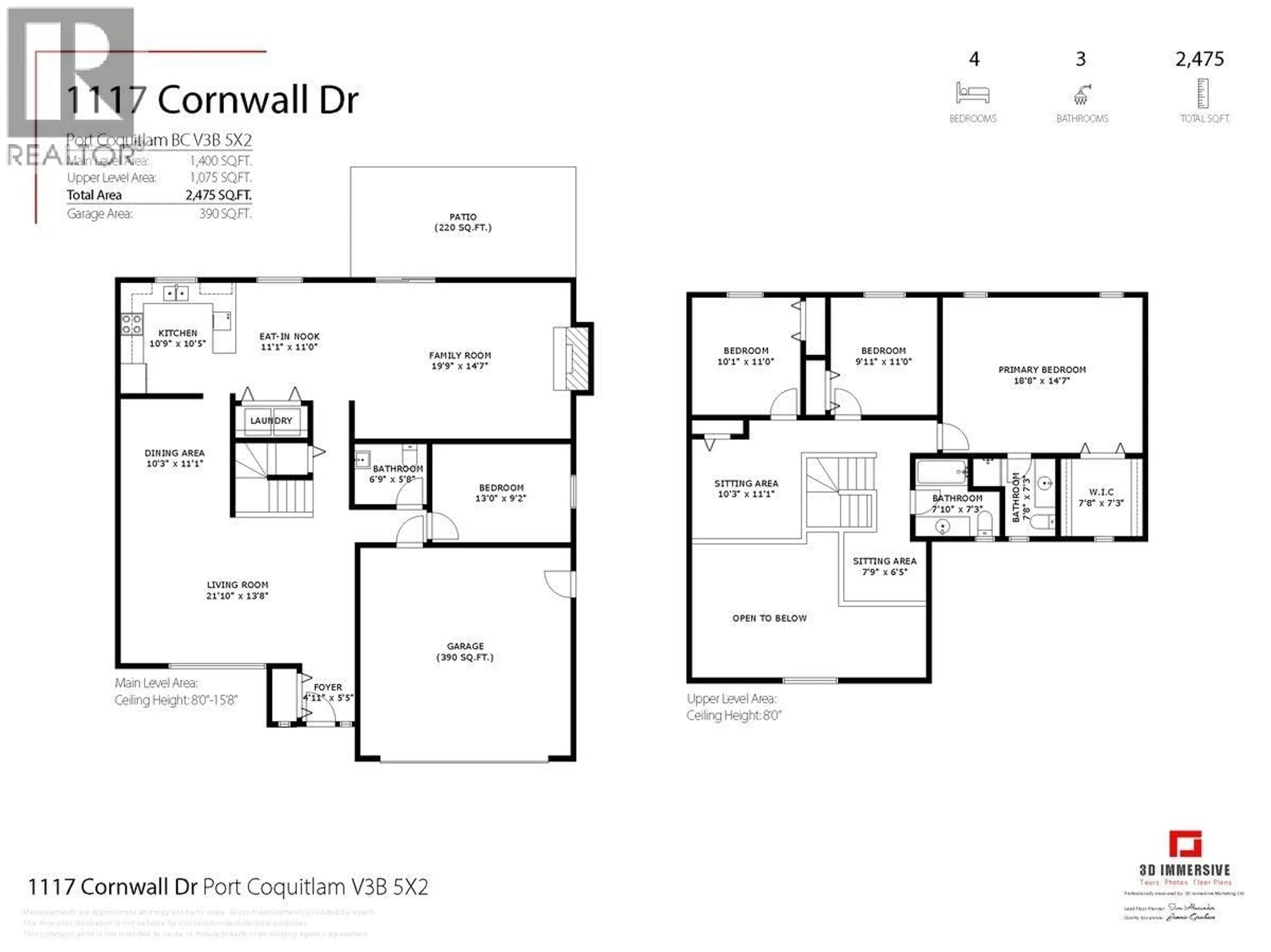 Floor plan for 1117 CORNWALL DRIVE, Port Coquitlam British Columbia V3B5X2
