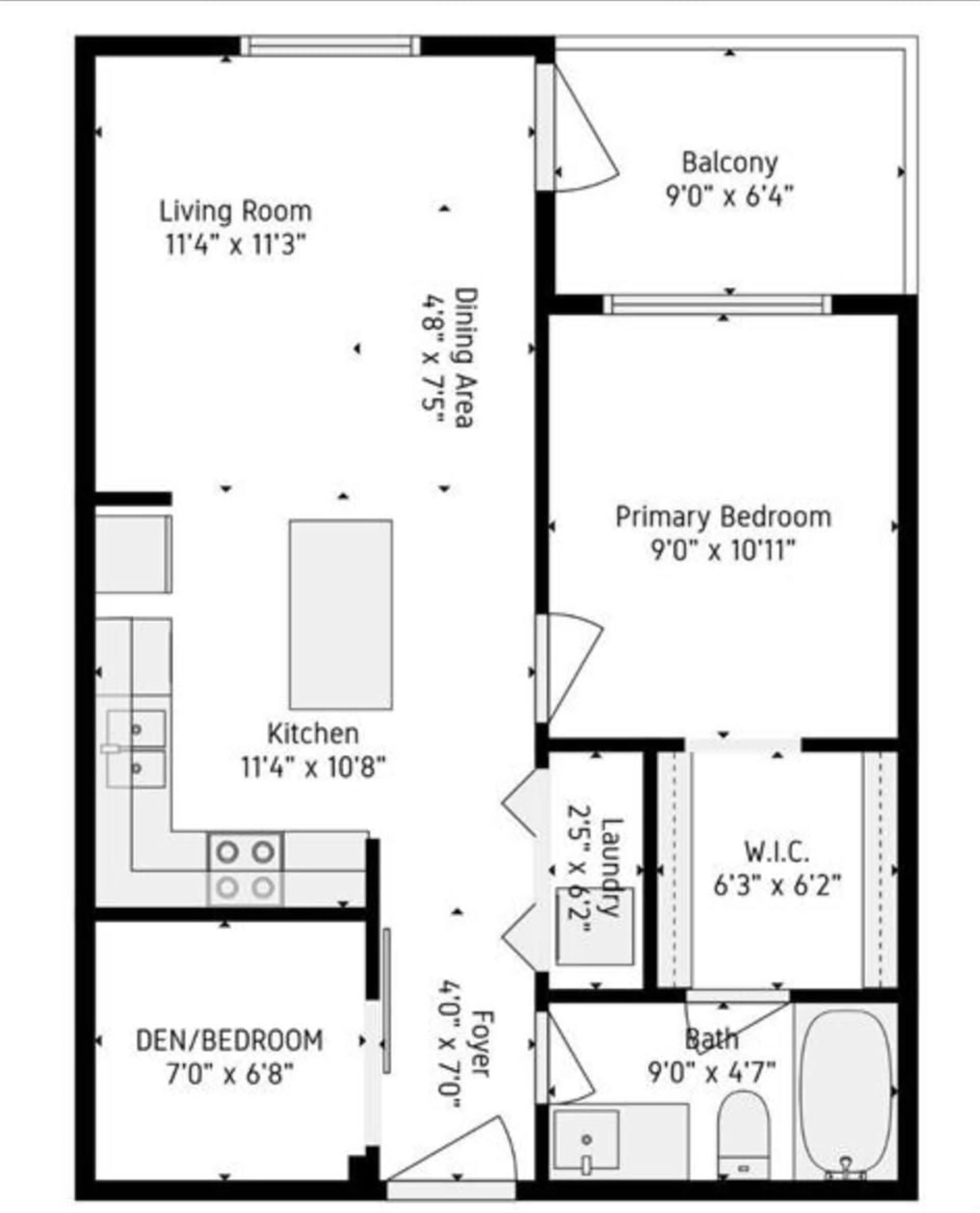 Floor plan for 307 - 13623 81A AVENUE, Surrey British Columbia V3W3N7