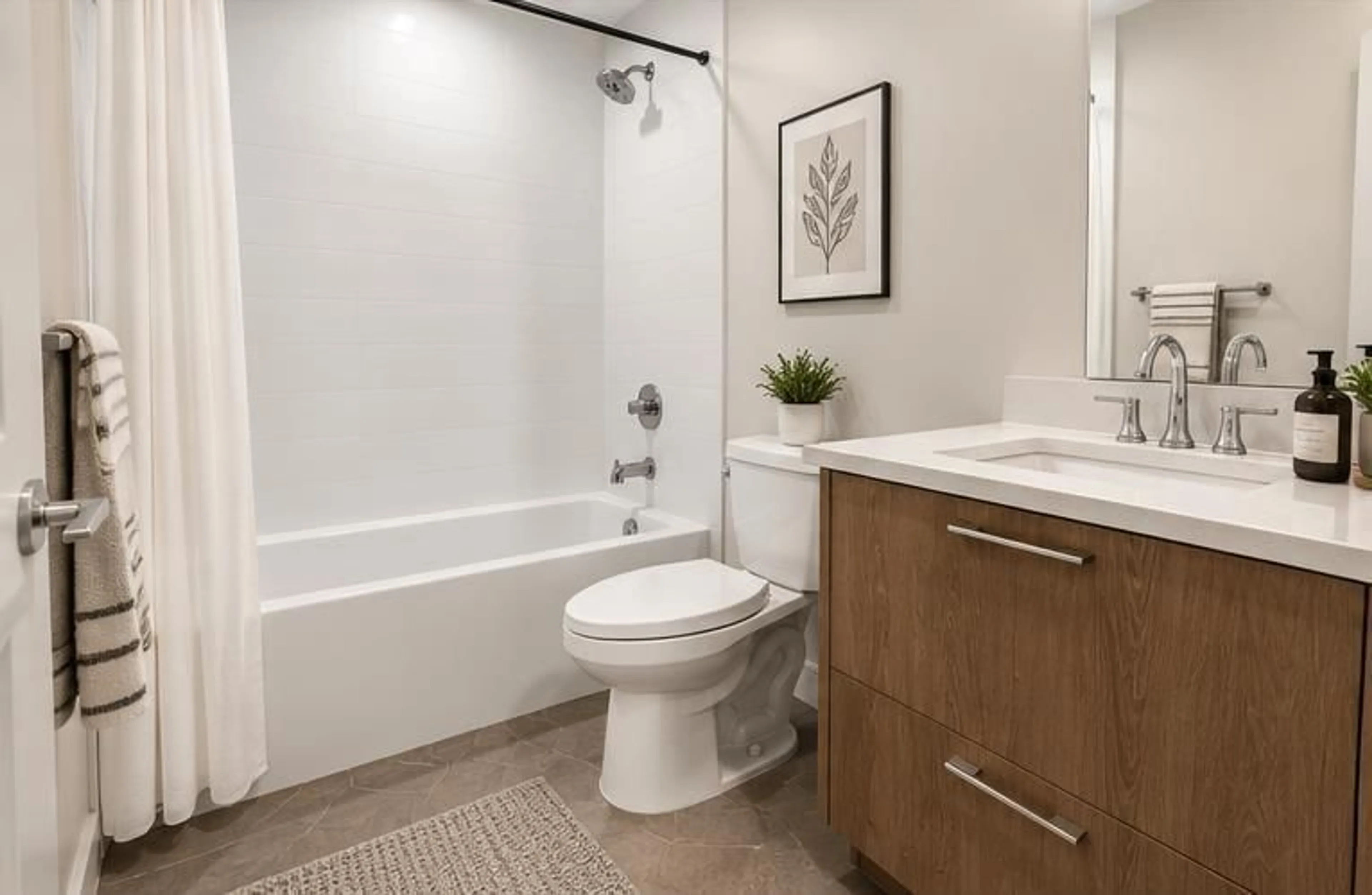 Standard bathroom, ceramic/tile floor for 8 - 8447 115 STREET, Delta British Columbia V4C0E5