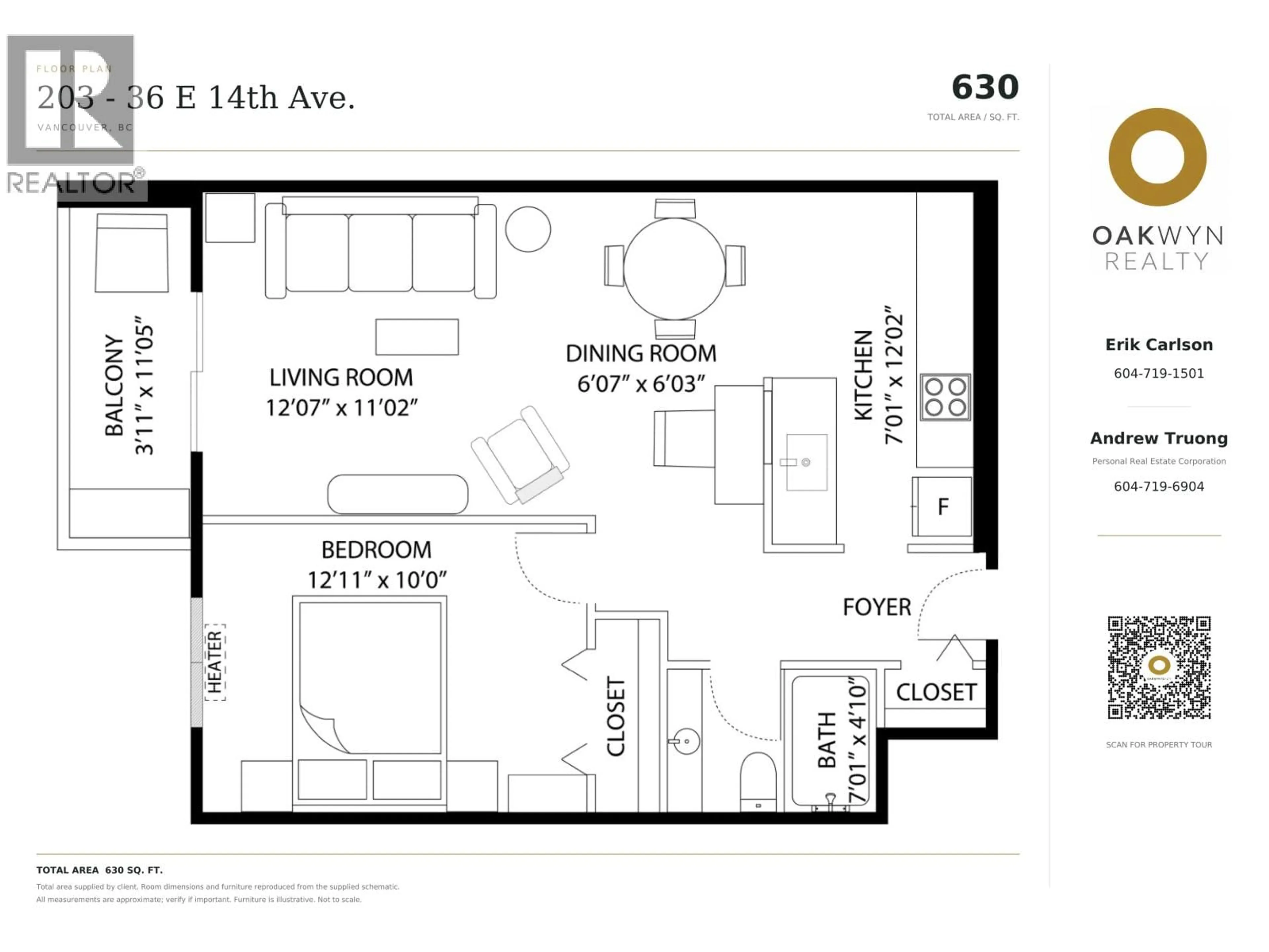 Floor plan for 203 - 36 14TH AVENUE, Vancouver British Columbia V5T4C9