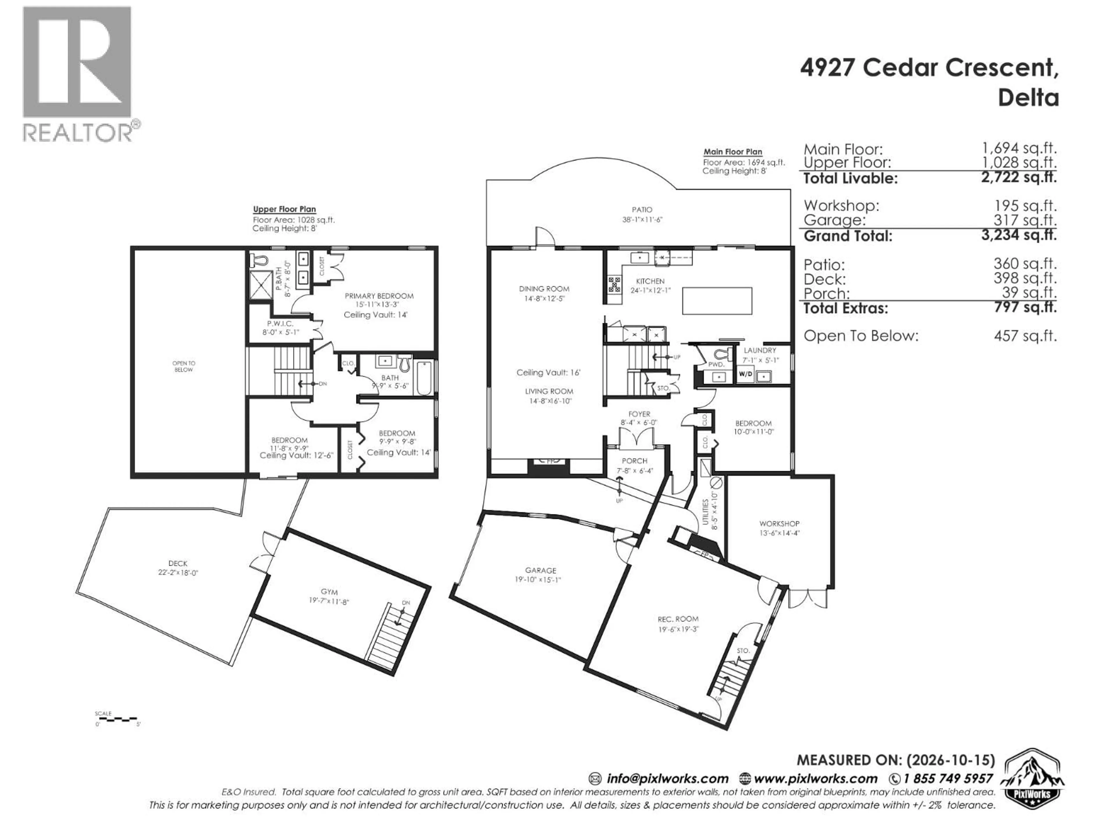 Floor plan for 4927 CEDAR CRESCENT, Delta British Columbia V4M1J9
