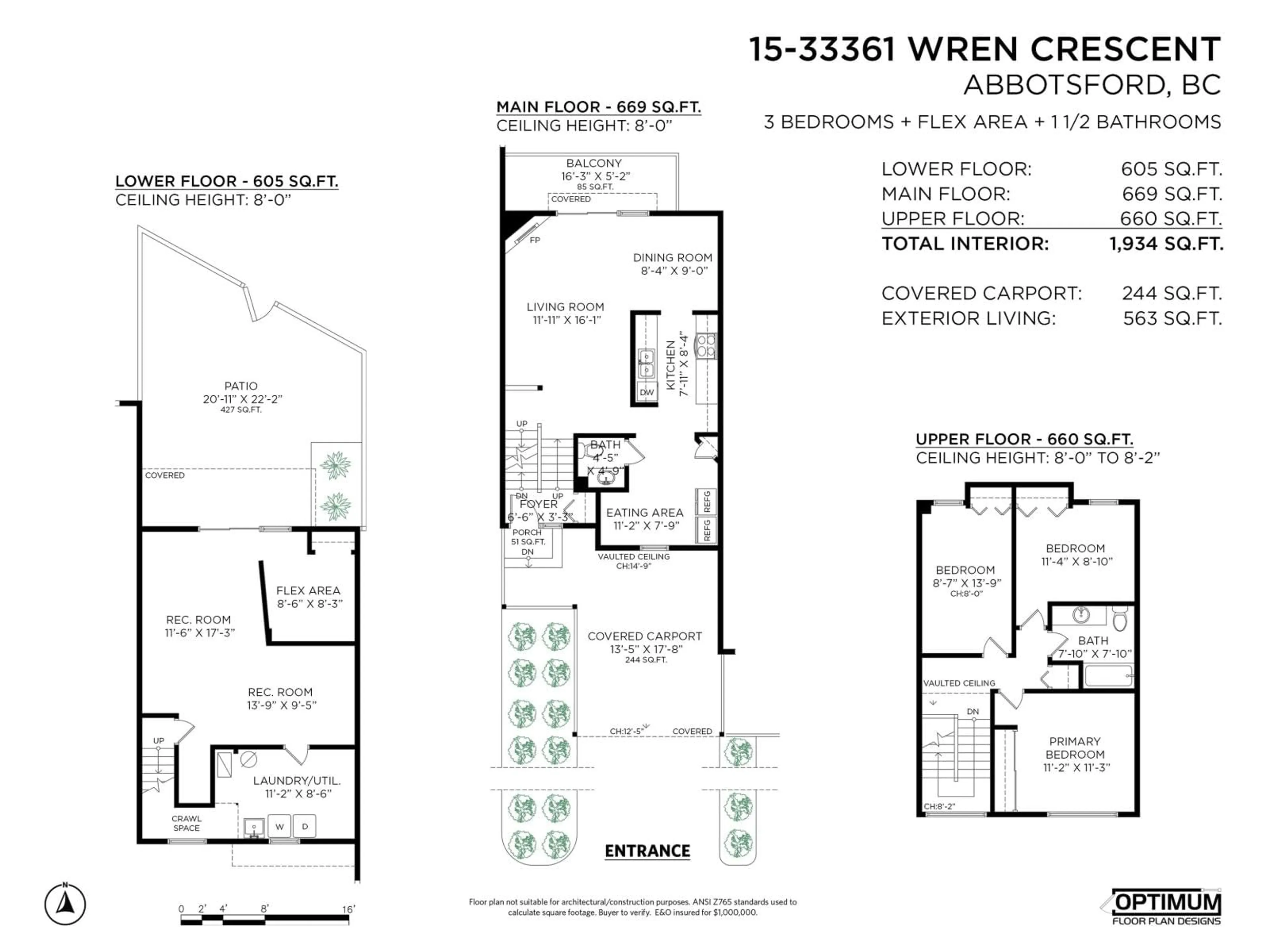 Floor plan for 15 - 33361 WREN CRESCENT, Abbotsford British Columbia V2S5V9