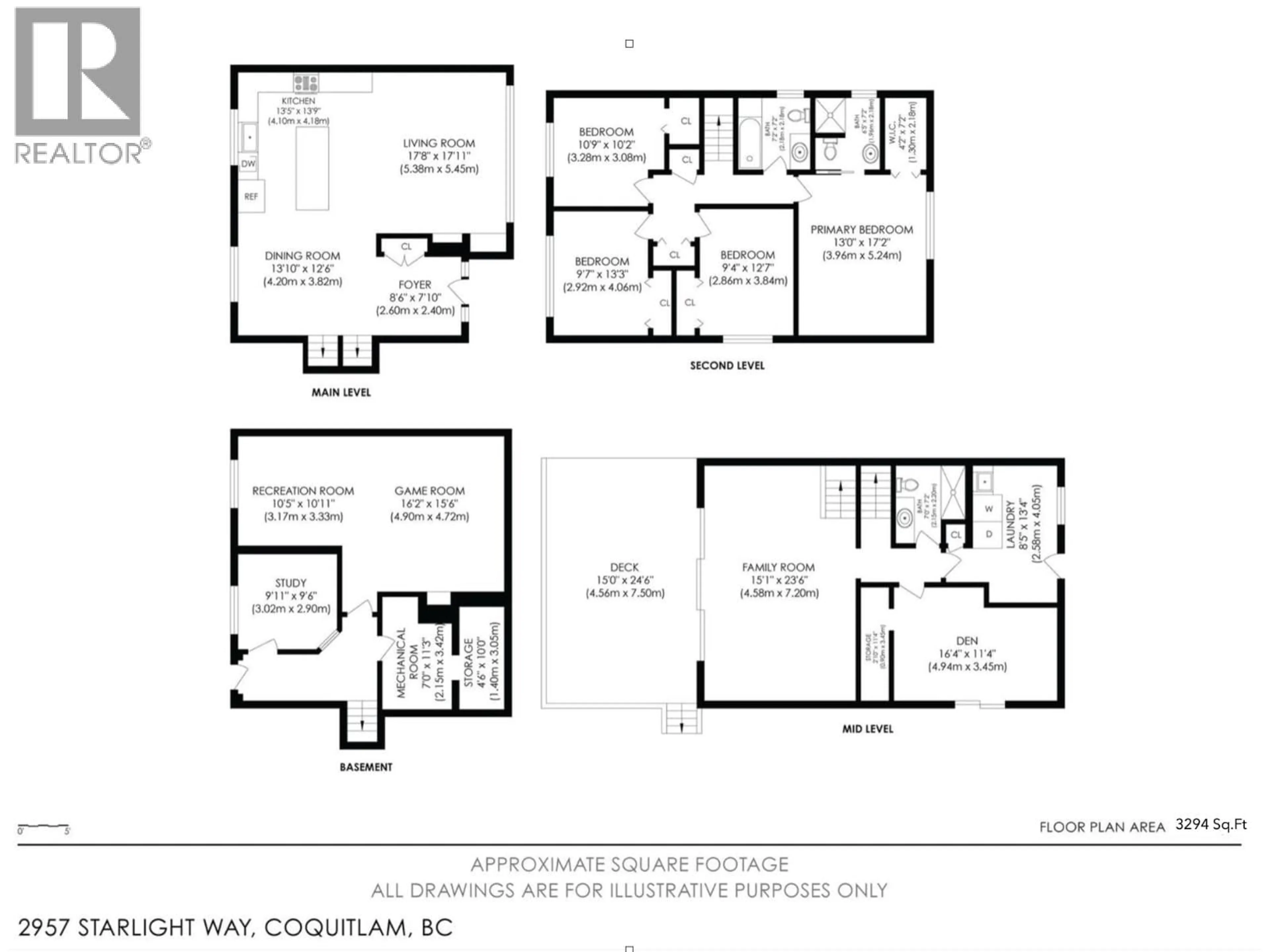 Floor plan for 2957 STARLIGHT WAY, Coquitlam British Columbia V3C3P4