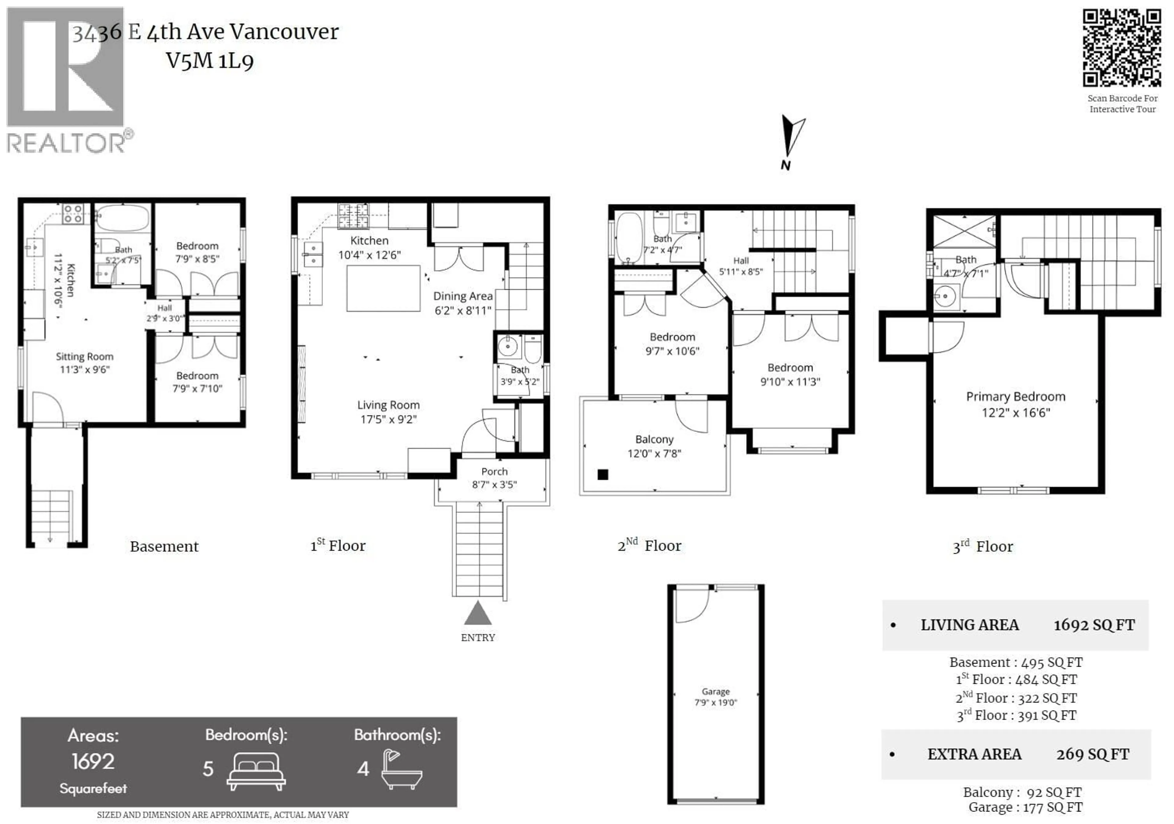 Floor plan for 3436 4TH AVENUE, Vancouver British Columbia V5M1L9