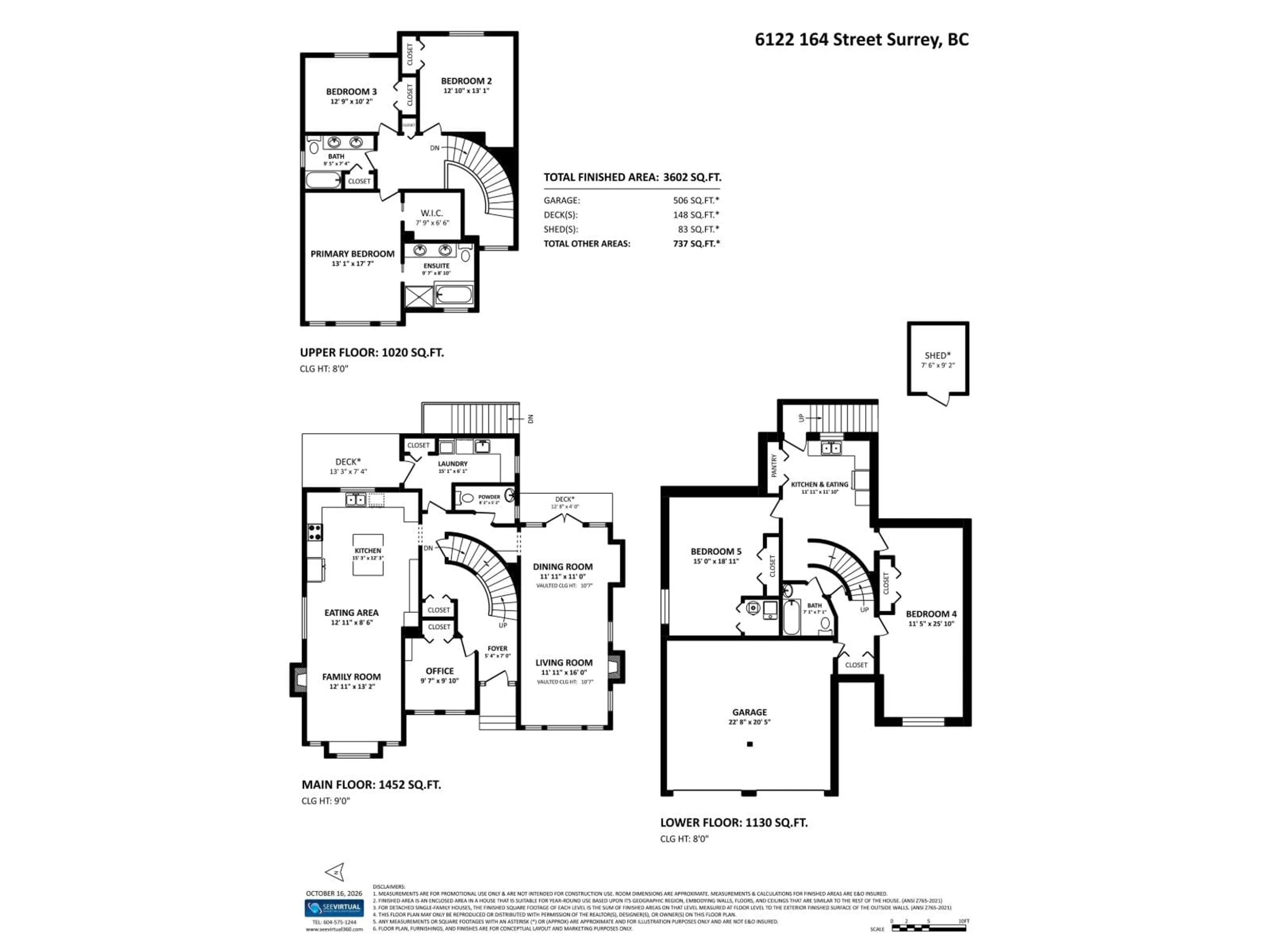 Floor plan for 6122 164 STREET, Surrey British Columbia V3S3V8