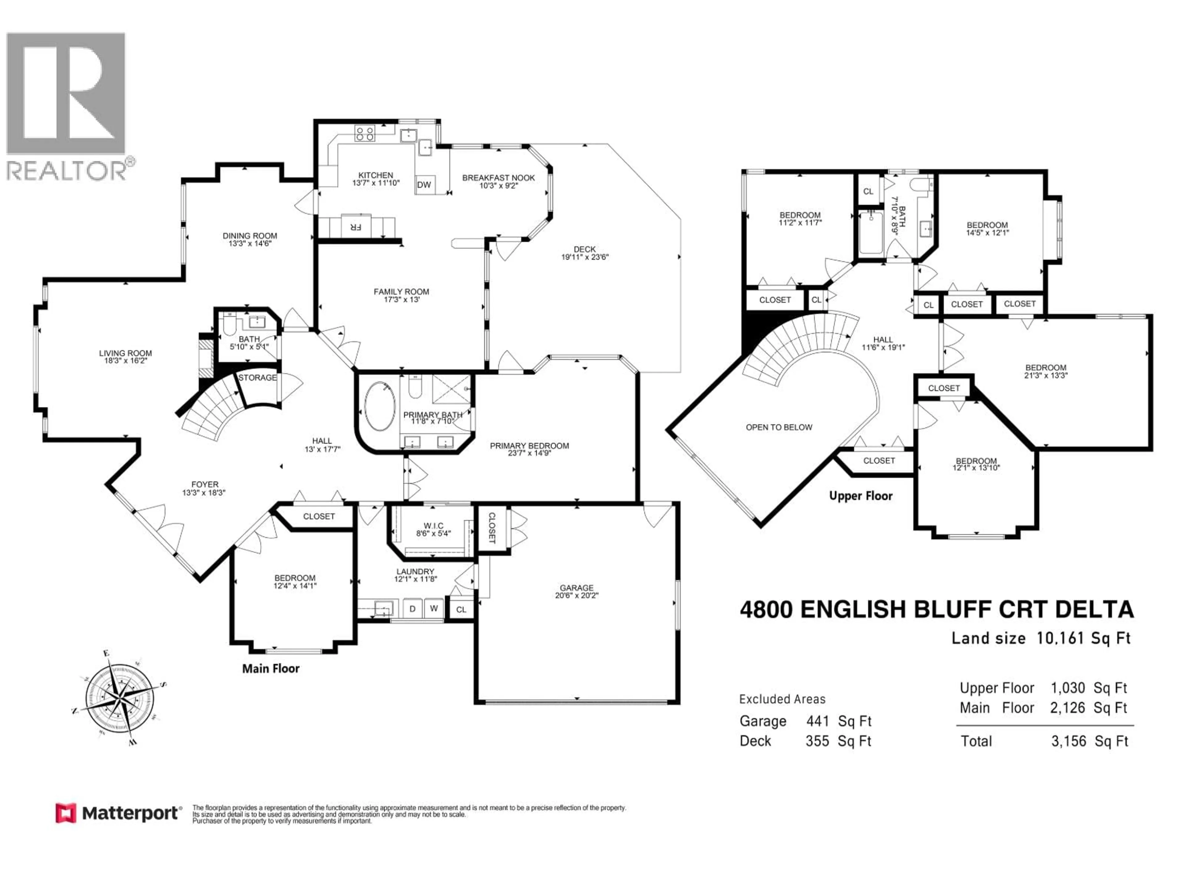 Floor plan for 4800 ENGLISH BLUFF COURT, Delta British Columbia V4M4C5