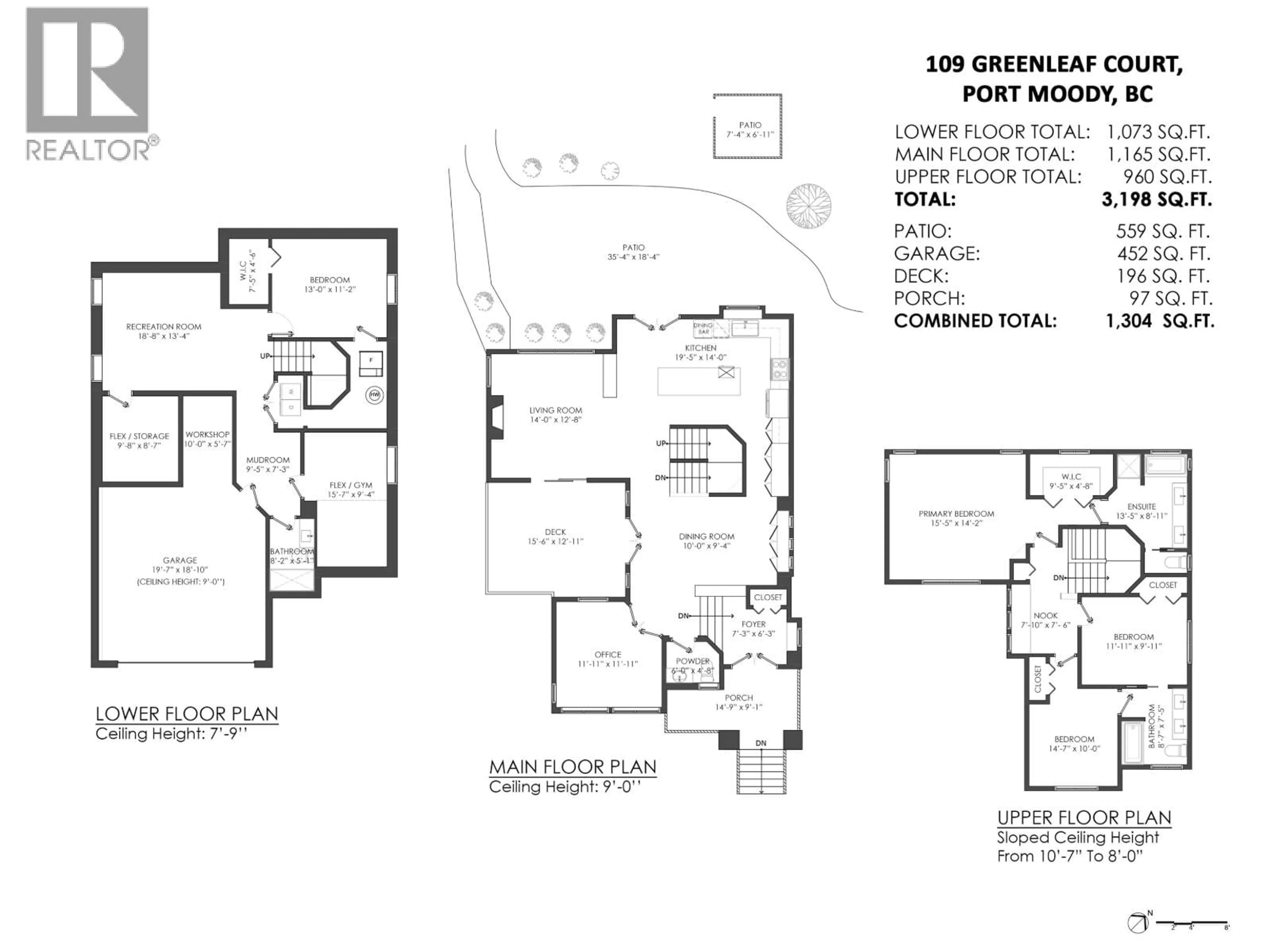 Floor plan for 109 GREENLEAF COURT, Port Moody British Columbia V3H5J7
