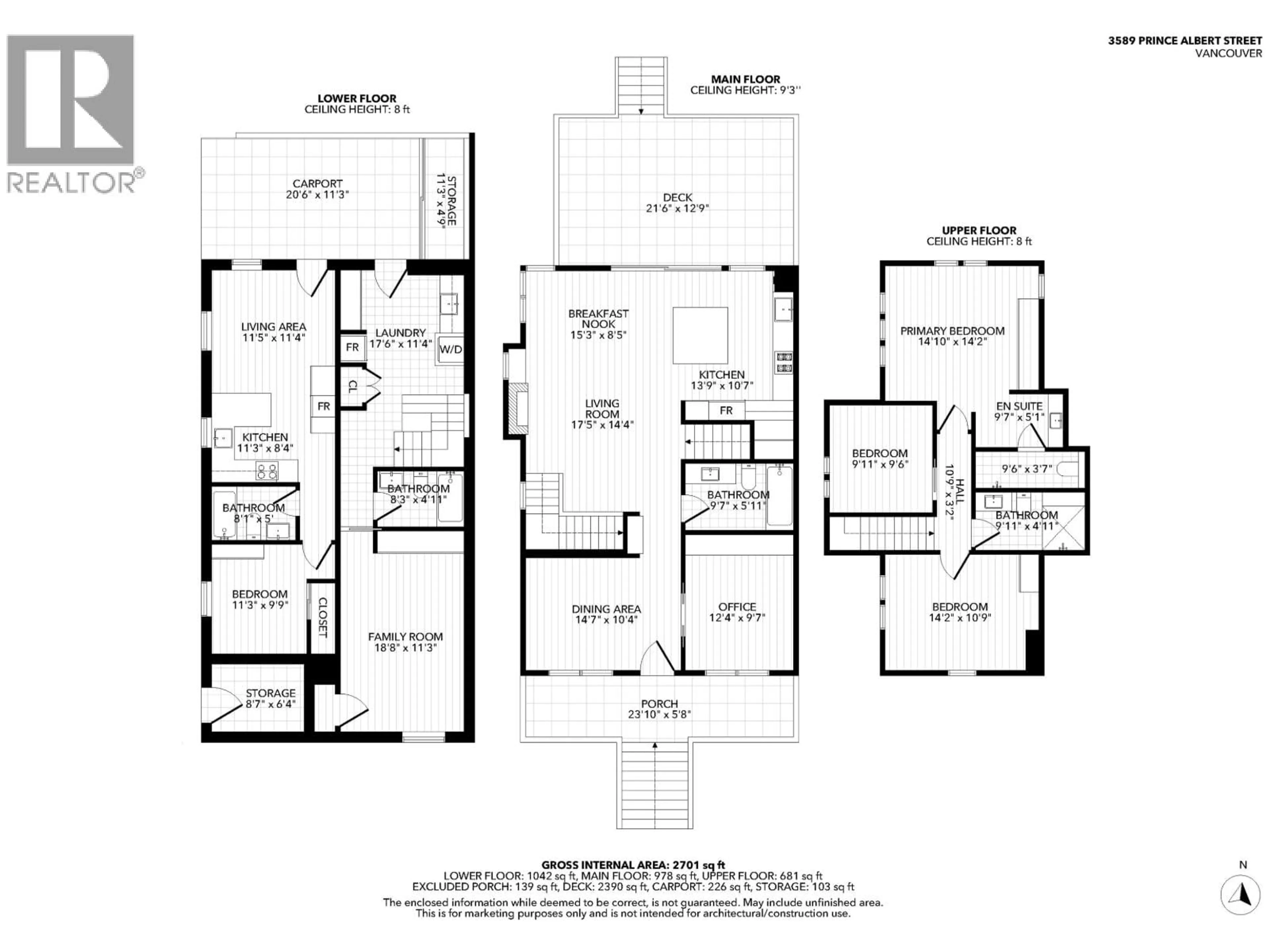 Floor plan for 3589 PRINCE ALBERT STREET, Vancouver British Columbia V5V4H8