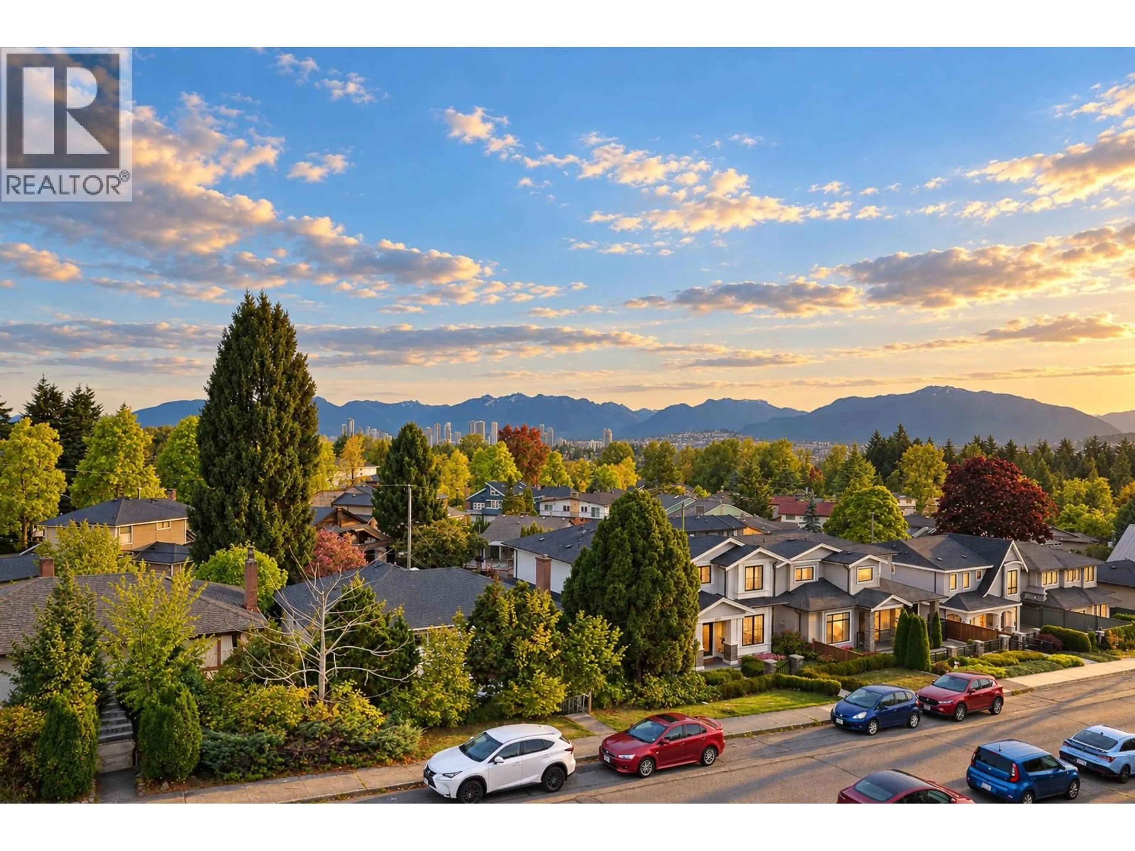 A pic from outside/outdoor area/front of a property/back of a property/a pic from drone, mountain view for 6376 BURNS STREET, Burnaby British Columbia V5E1T2