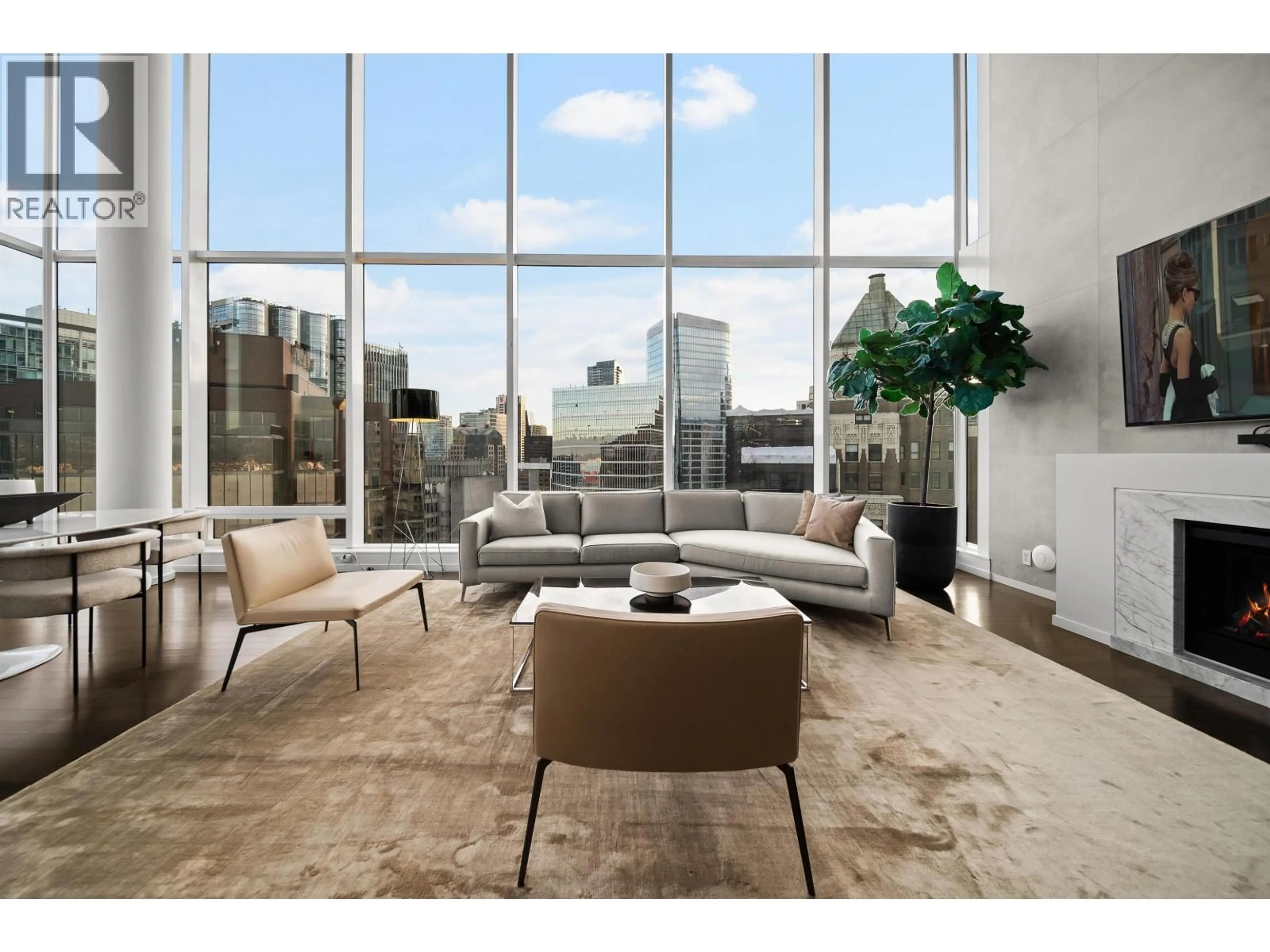 Living room with furniture, unknown for 2603 - 1011 CORDOVA STREET, Vancouver British Columbia V6C0B2