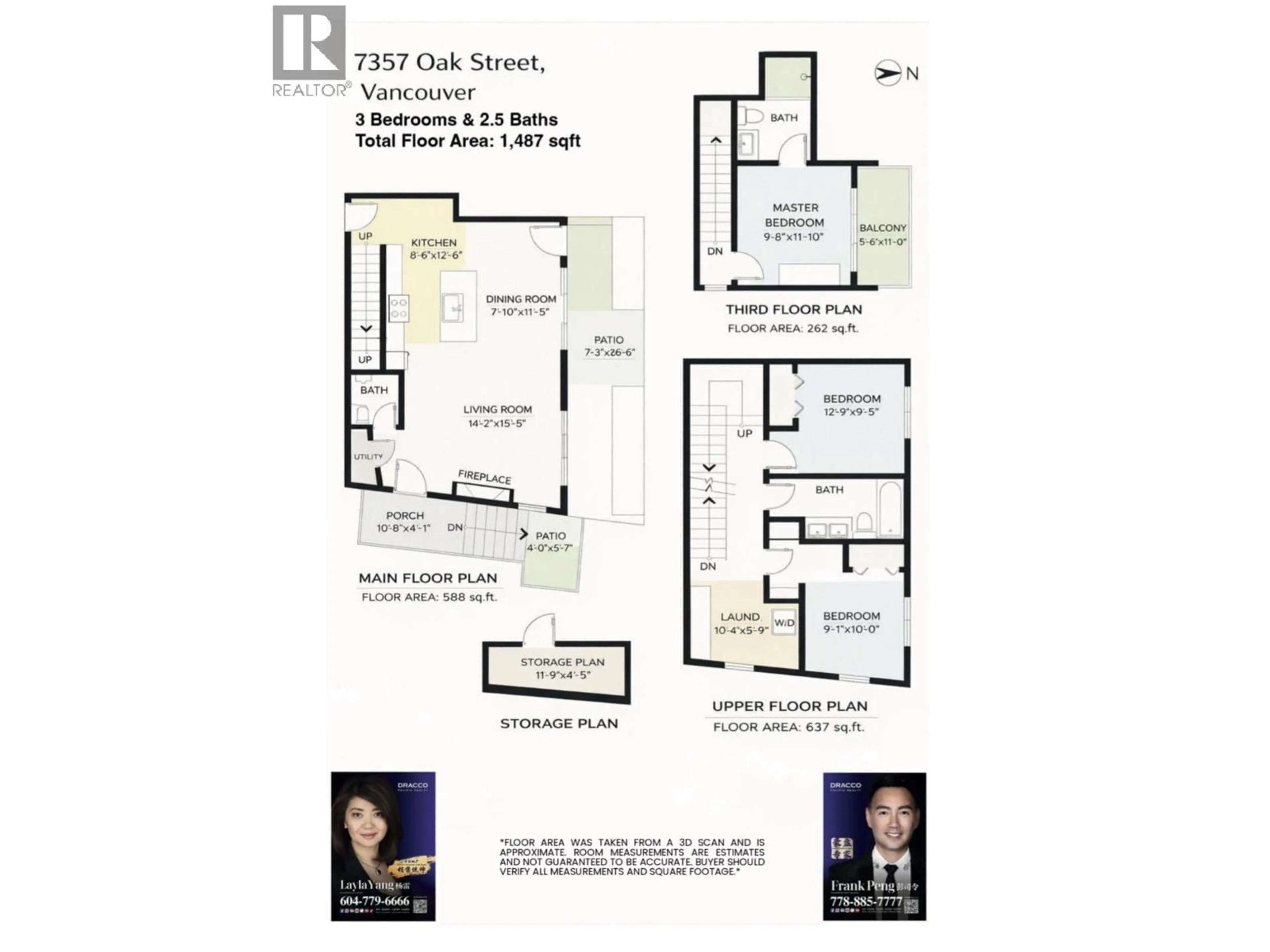 Floor plan for 7357 OAK STREET, Vancouver British Columbia V6P1V9