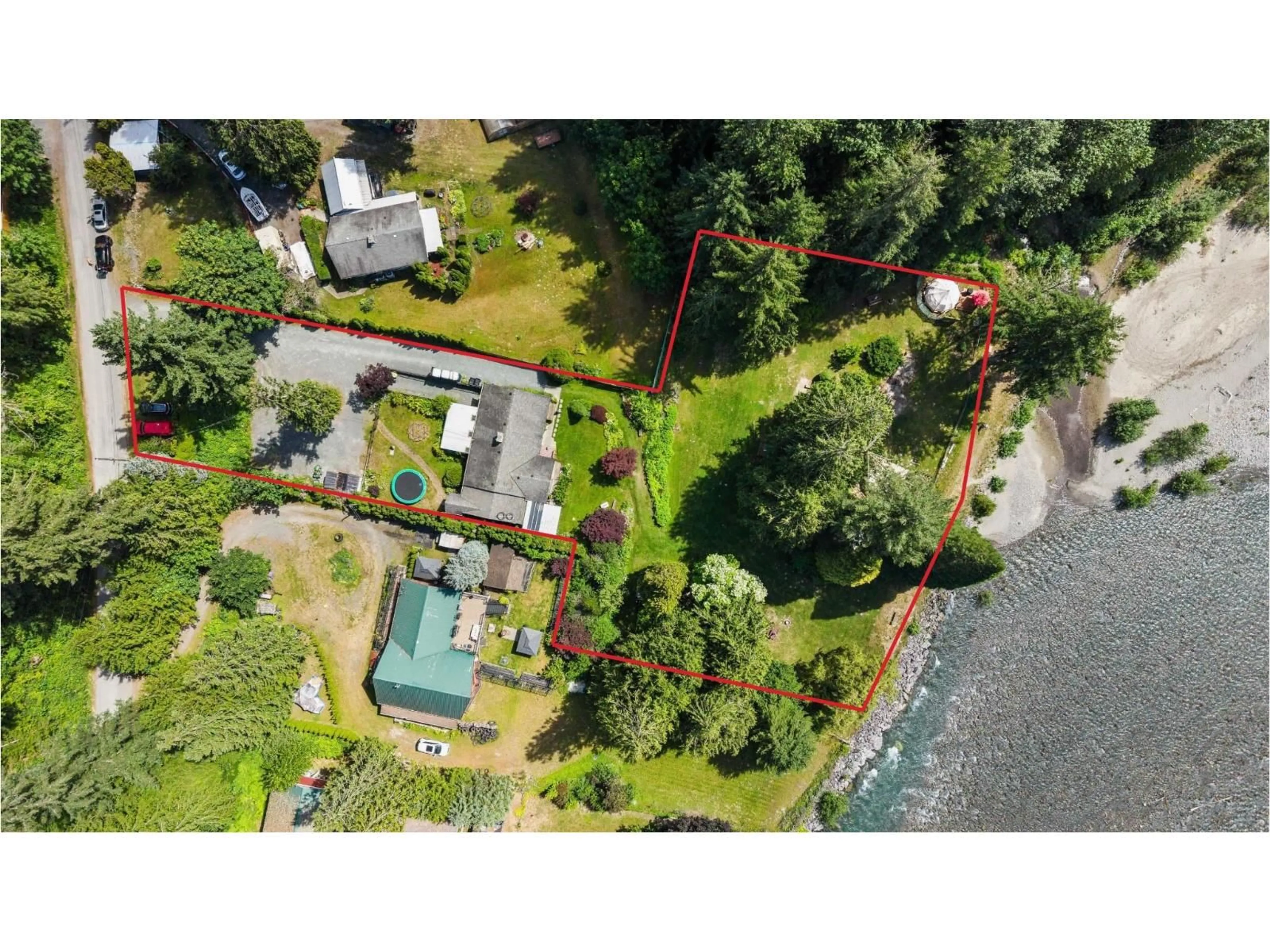 A pic from outside/outdoor area/front of a property/back of a property/a pic from drone, water/lake/river/ocean view for 50954 O'BYRNE ROAD, Chilliwack British Columbia V4Z1B6