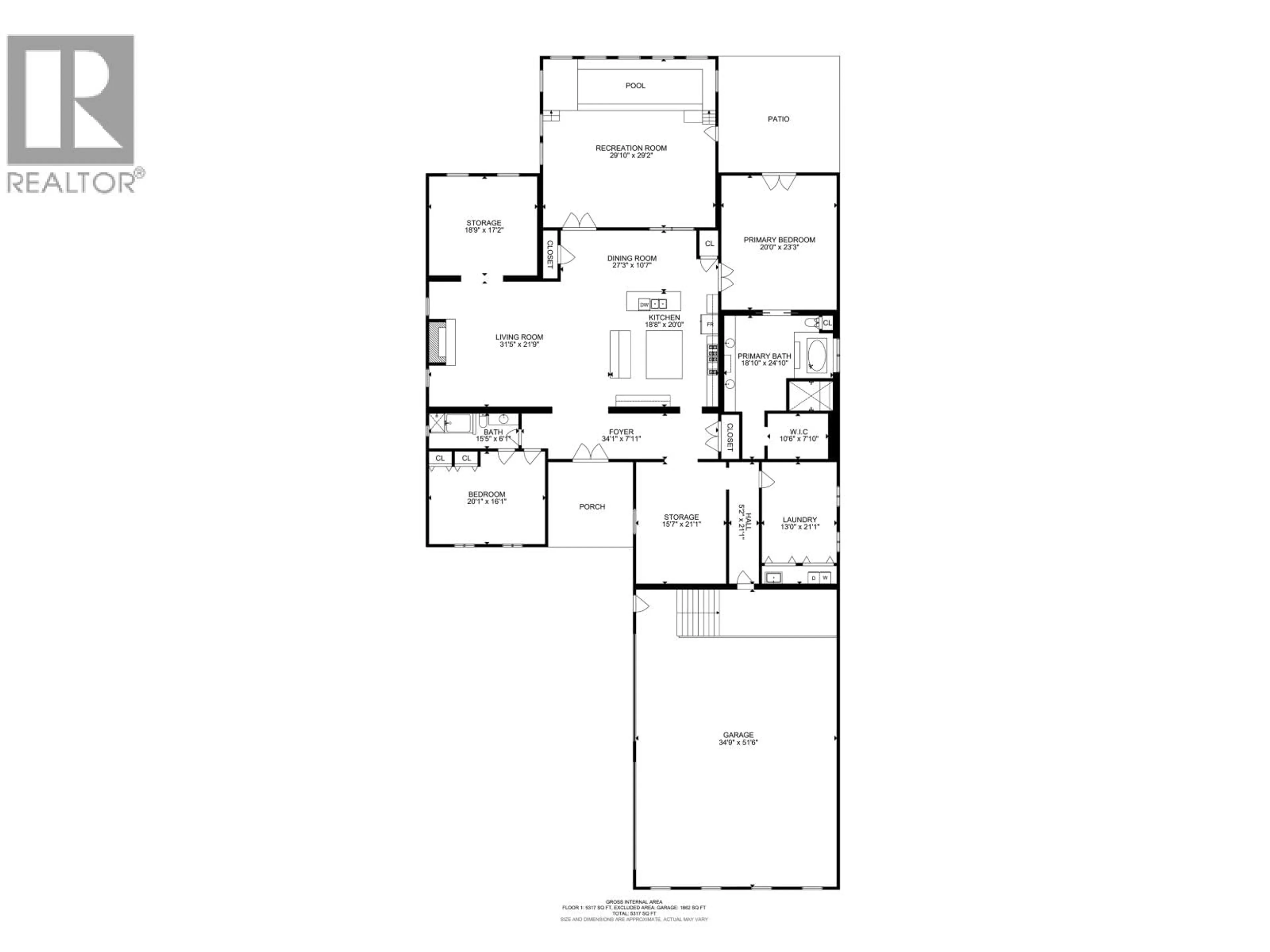 Floor plan for 6296 MULLIGAN DRIVE, Horse Lake British Columbia V0K2E3