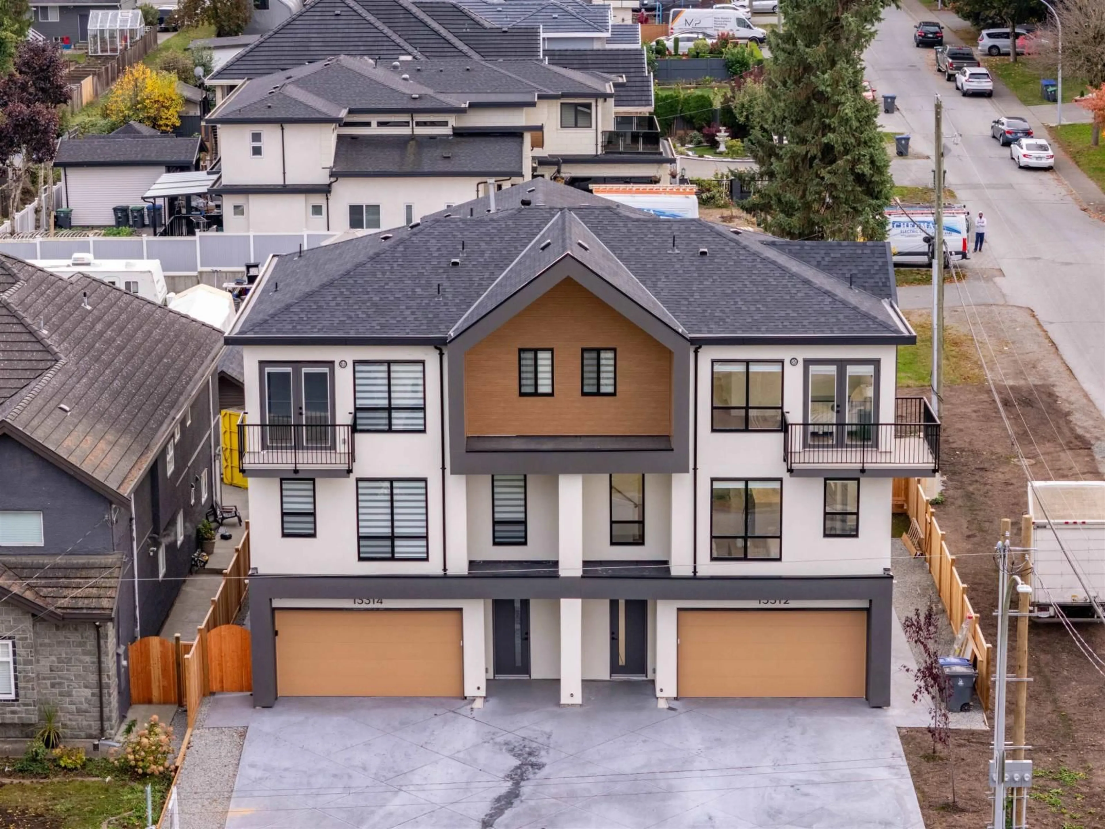 A pic from outside/outdoor area/front of a property/back of a property/a pic from drone, street for 13312 62 AVENUE, Surrey British Columbia V4N2E8