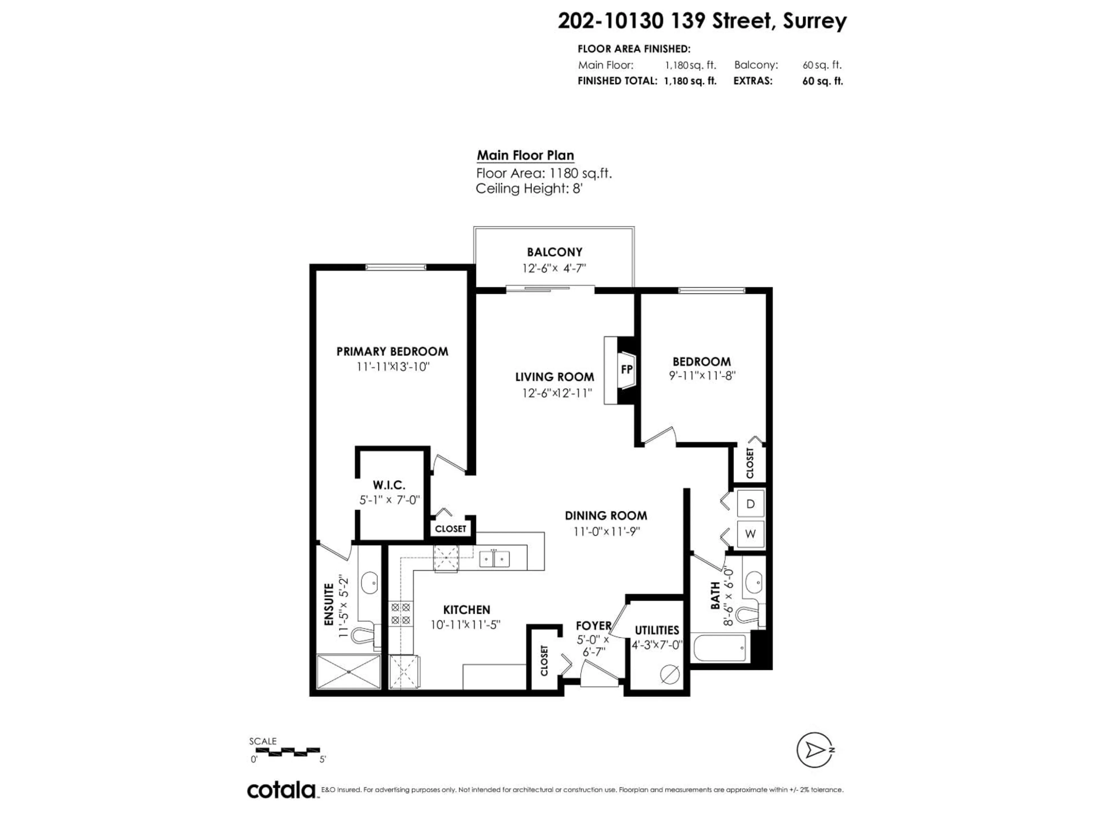 Floor plan for 202 - 10130 139 STREET, Surrey British Columbia V3T4L4