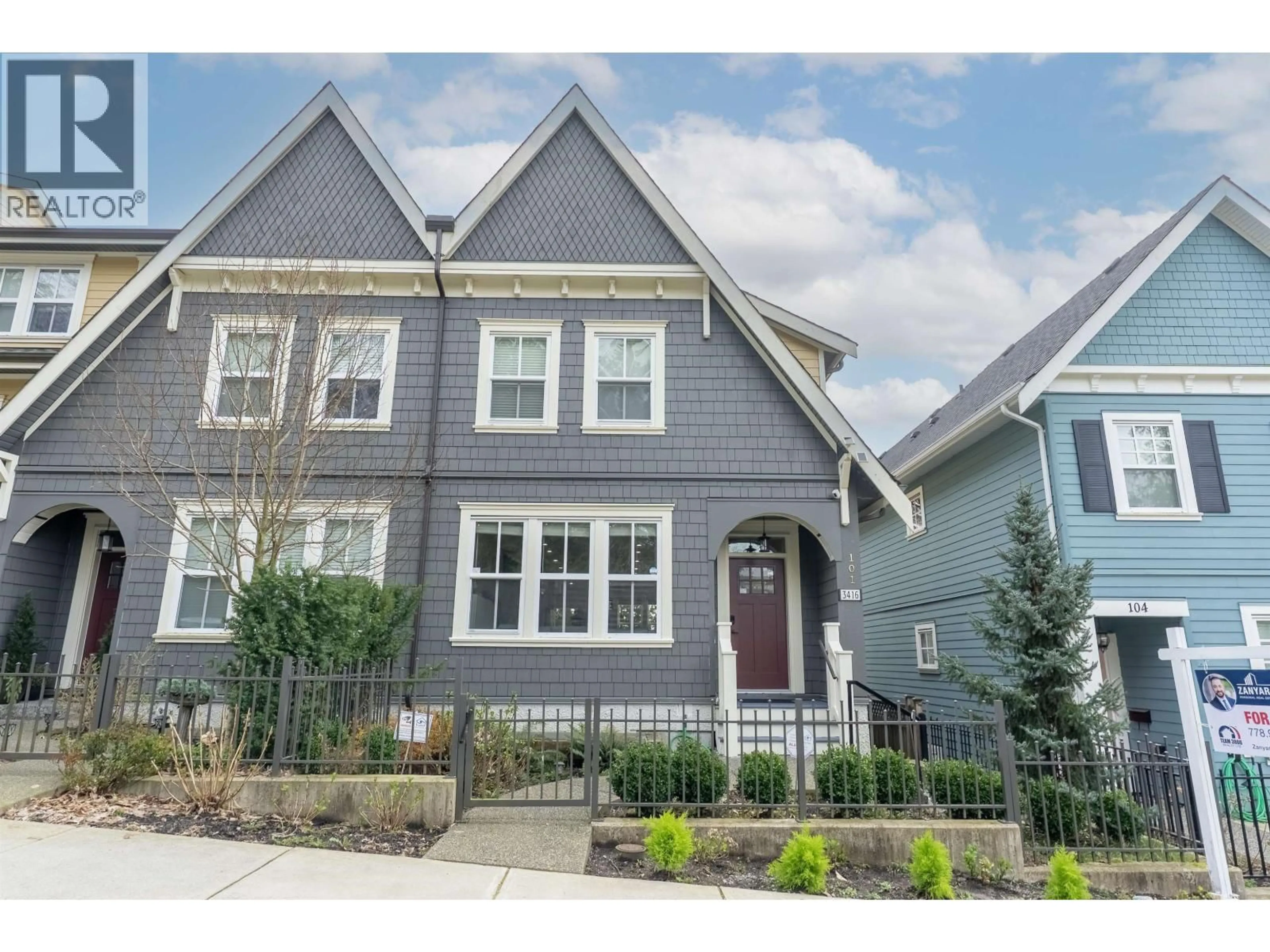 Home with vinyl exterior material, street for 101 - 3416 QUEENSTON AVENUE, Coquitlam British Columbia V3E3H1