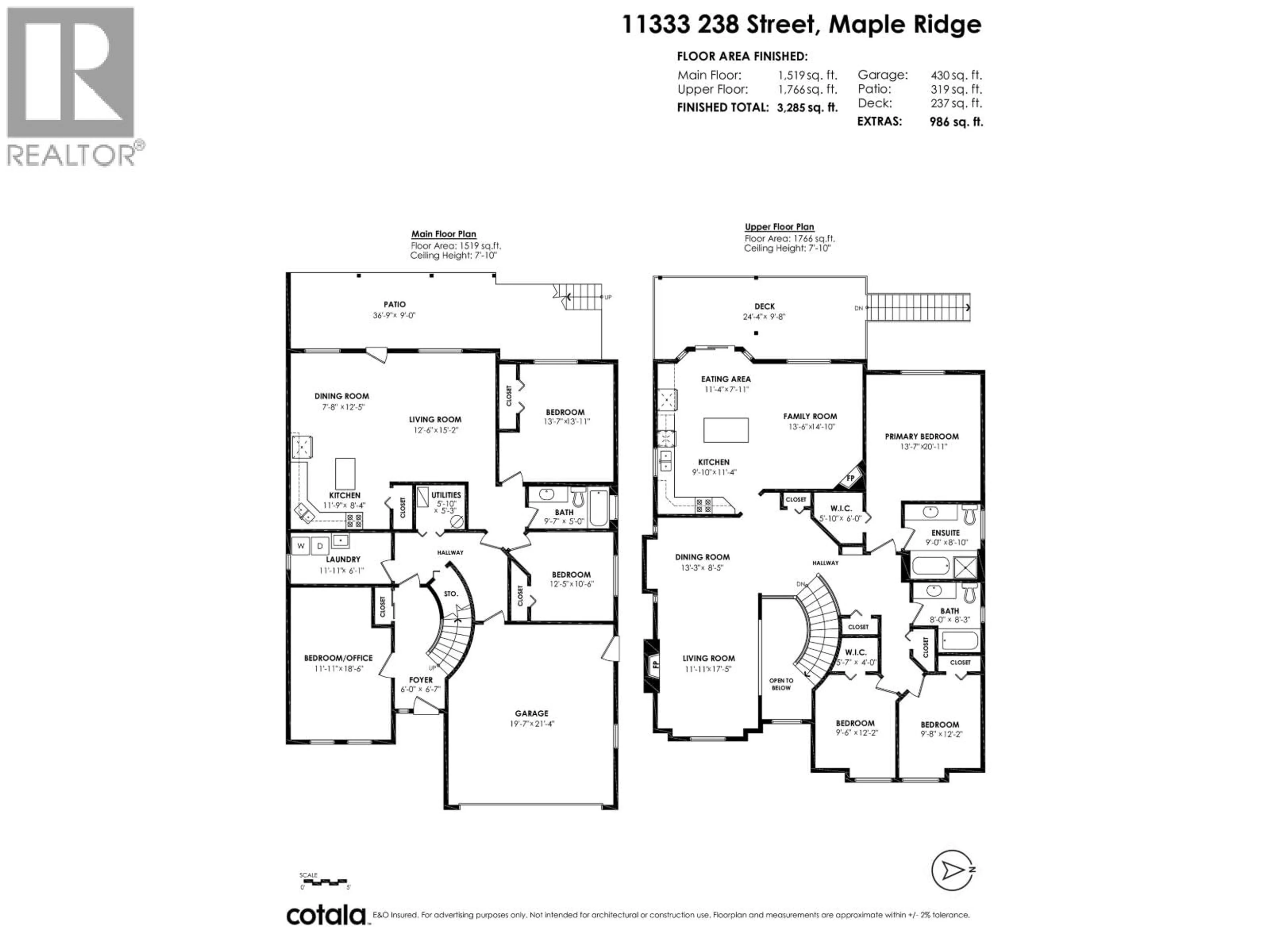 Floor plan for 11333 238 STREET, Maple Ridge British Columbia V2W1V4