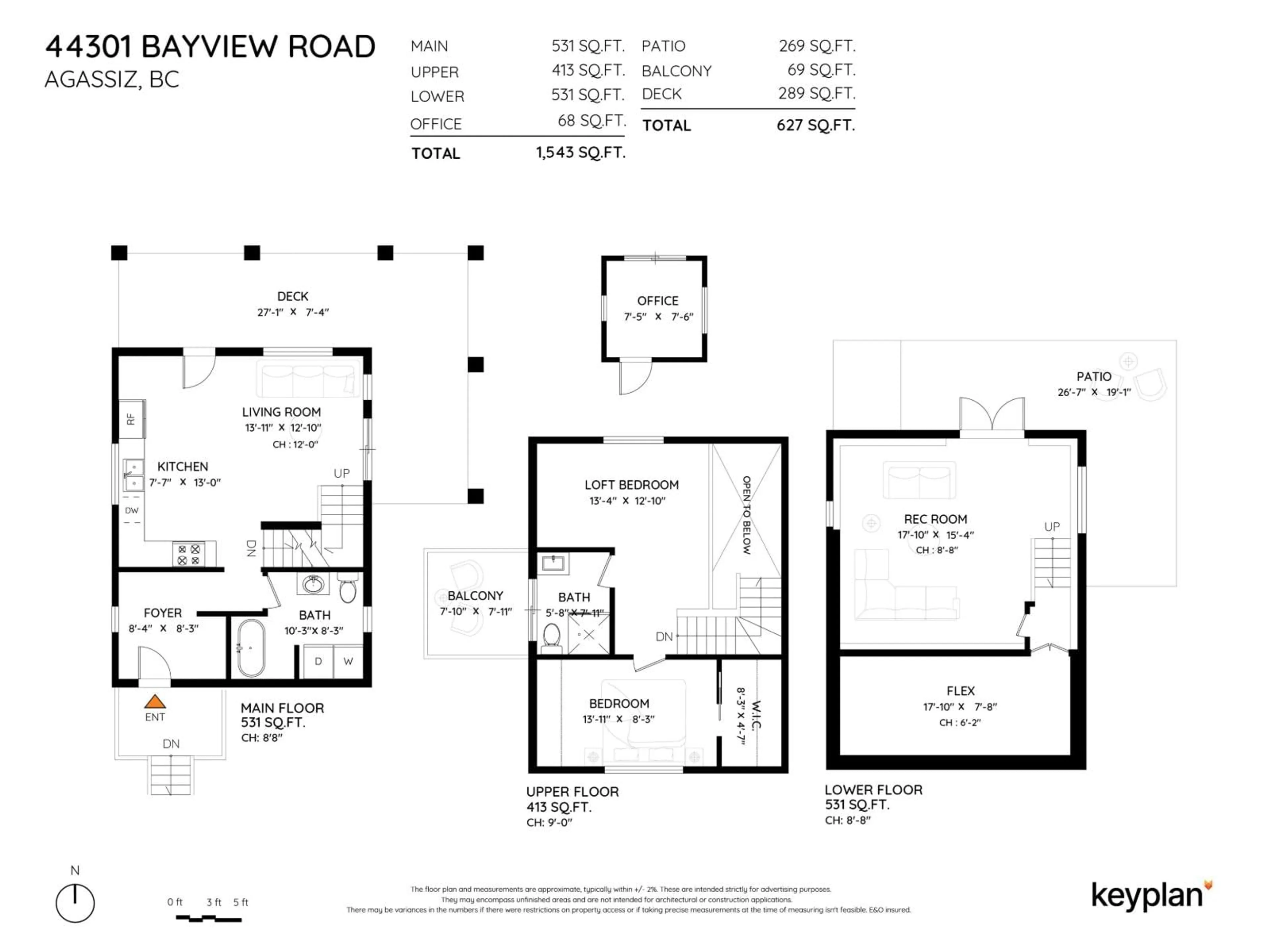 Floor plan for 44301 BAYVIEW DRIVE, Mission British Columbia V0M1N0