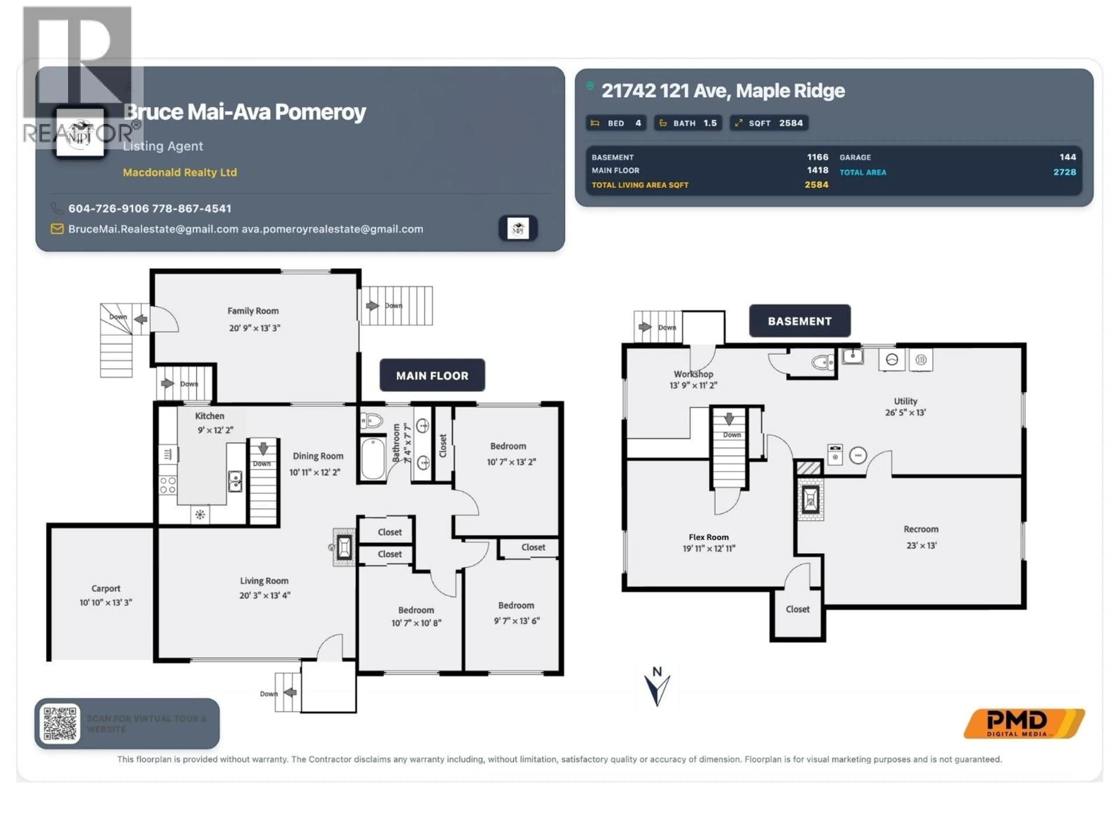 Floor plan for 21742 121 AVENUE, Maple Ridge British Columbia V2X3S6