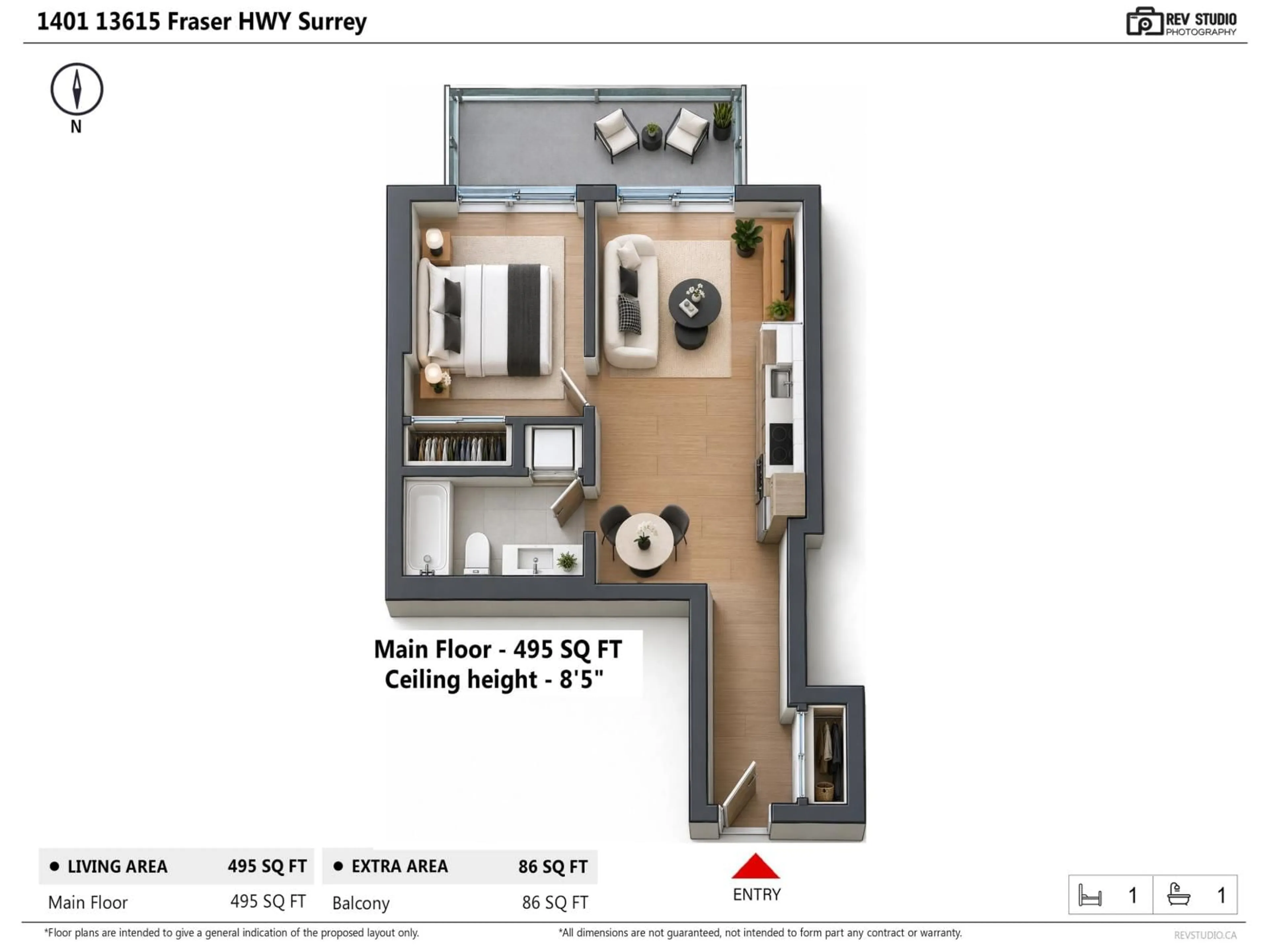 Floor plan for 1401 - 13615 FRASER HIGHWAY, Surrey British Columbia V3T0P7