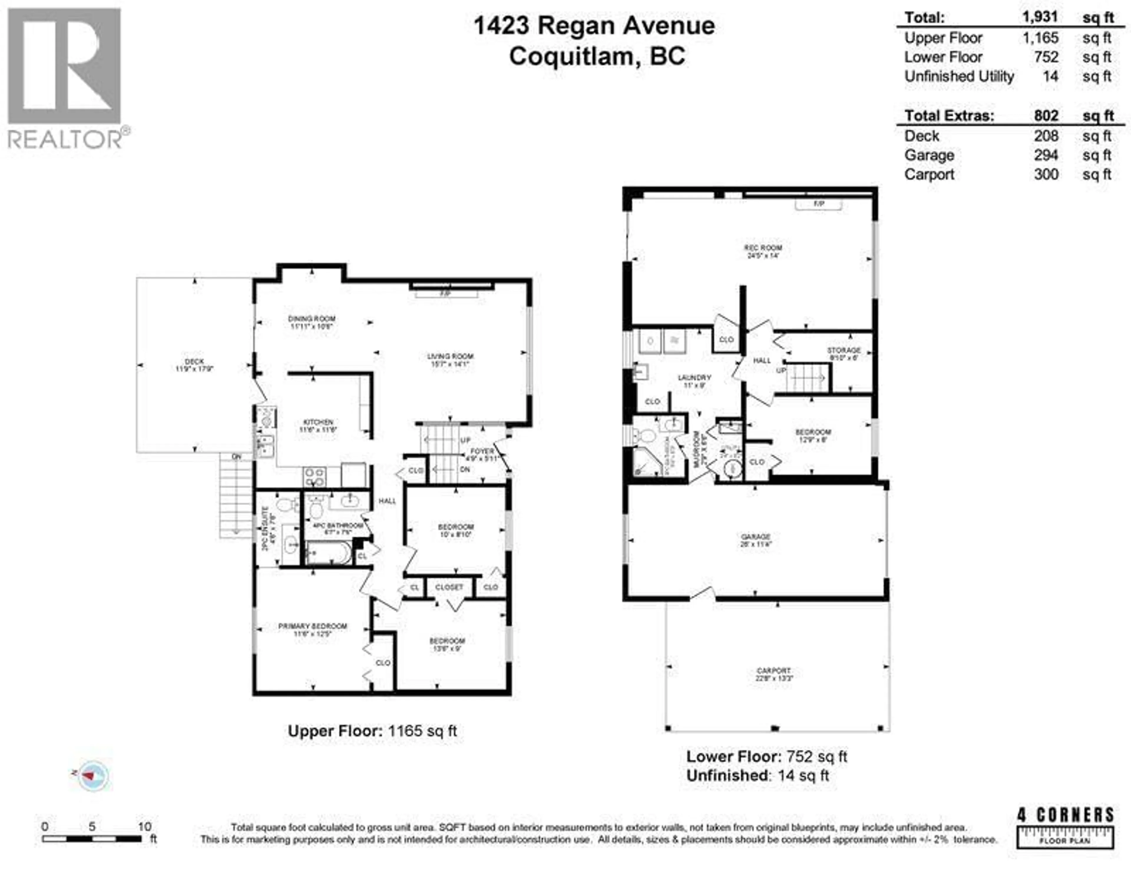 Floor plan for 1423 REGAN AVENUE, Coquitlam British Columbia V3J3B6