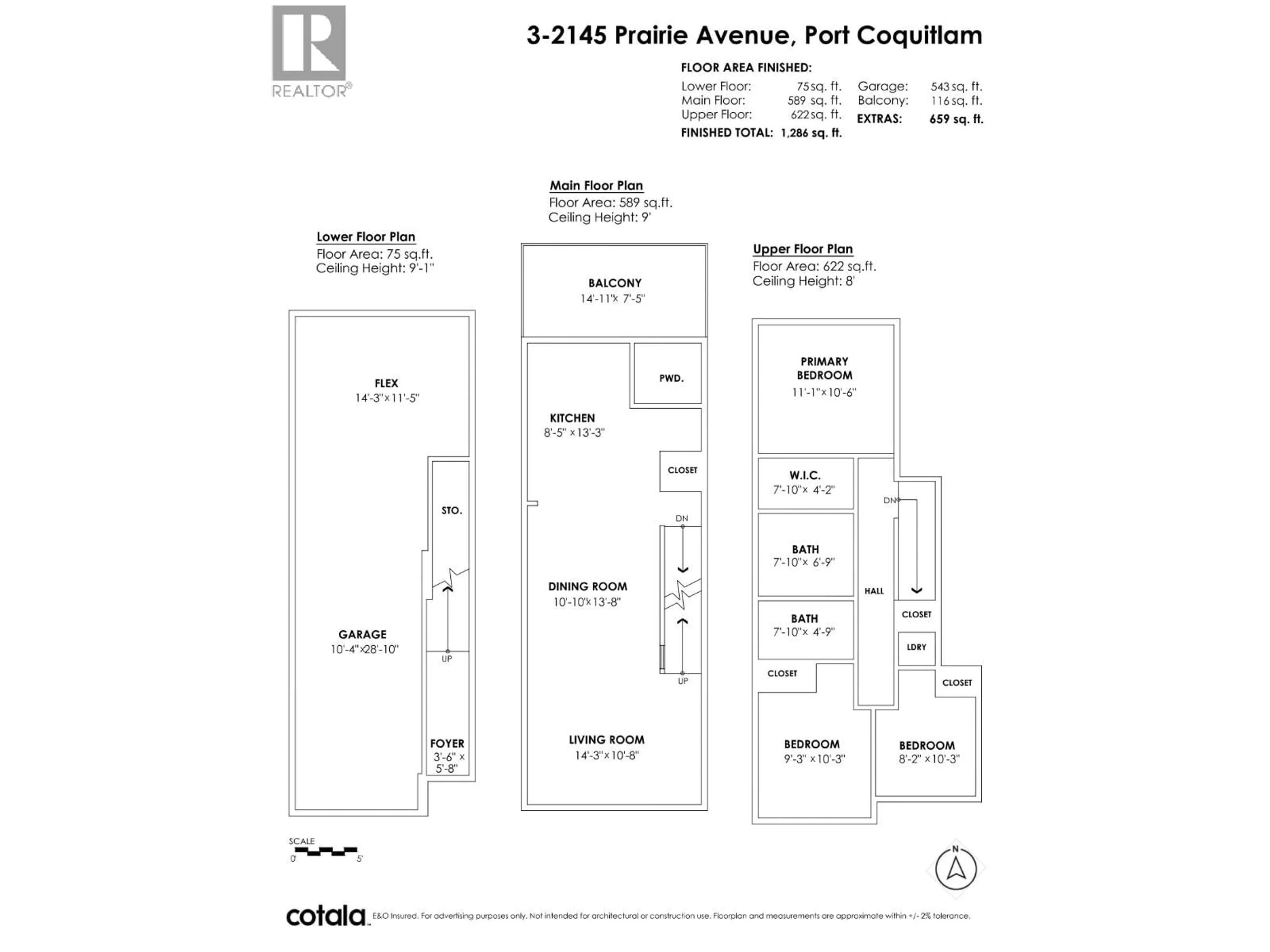 Floor plan for 3 - 2145 PRAIRIE AVENUE, Port Coquitlam British Columbia V3B1V6