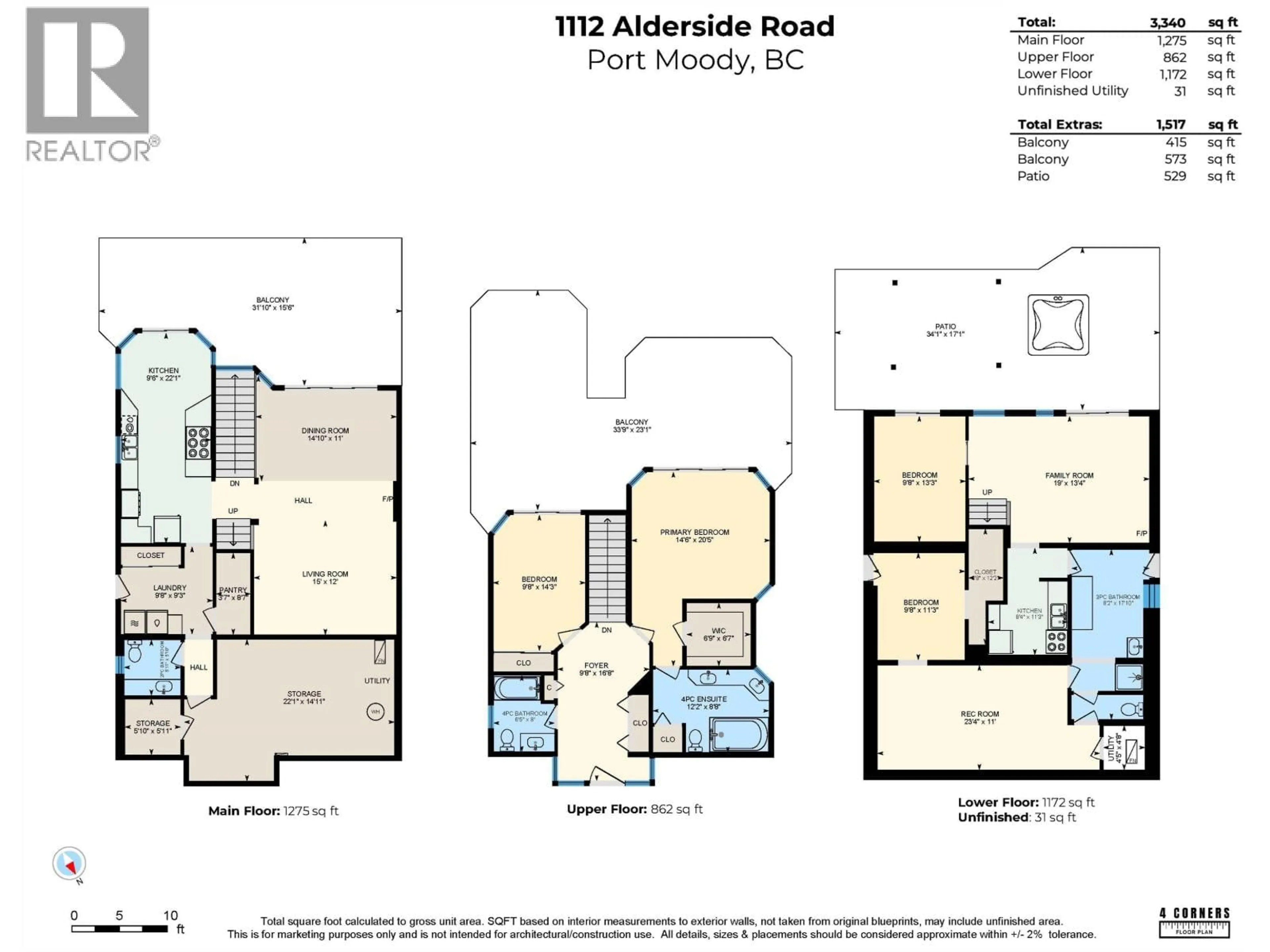 Floor plan for 1112 ALDERSIDE ROAD, Port Moody British Columbia V3H2C7