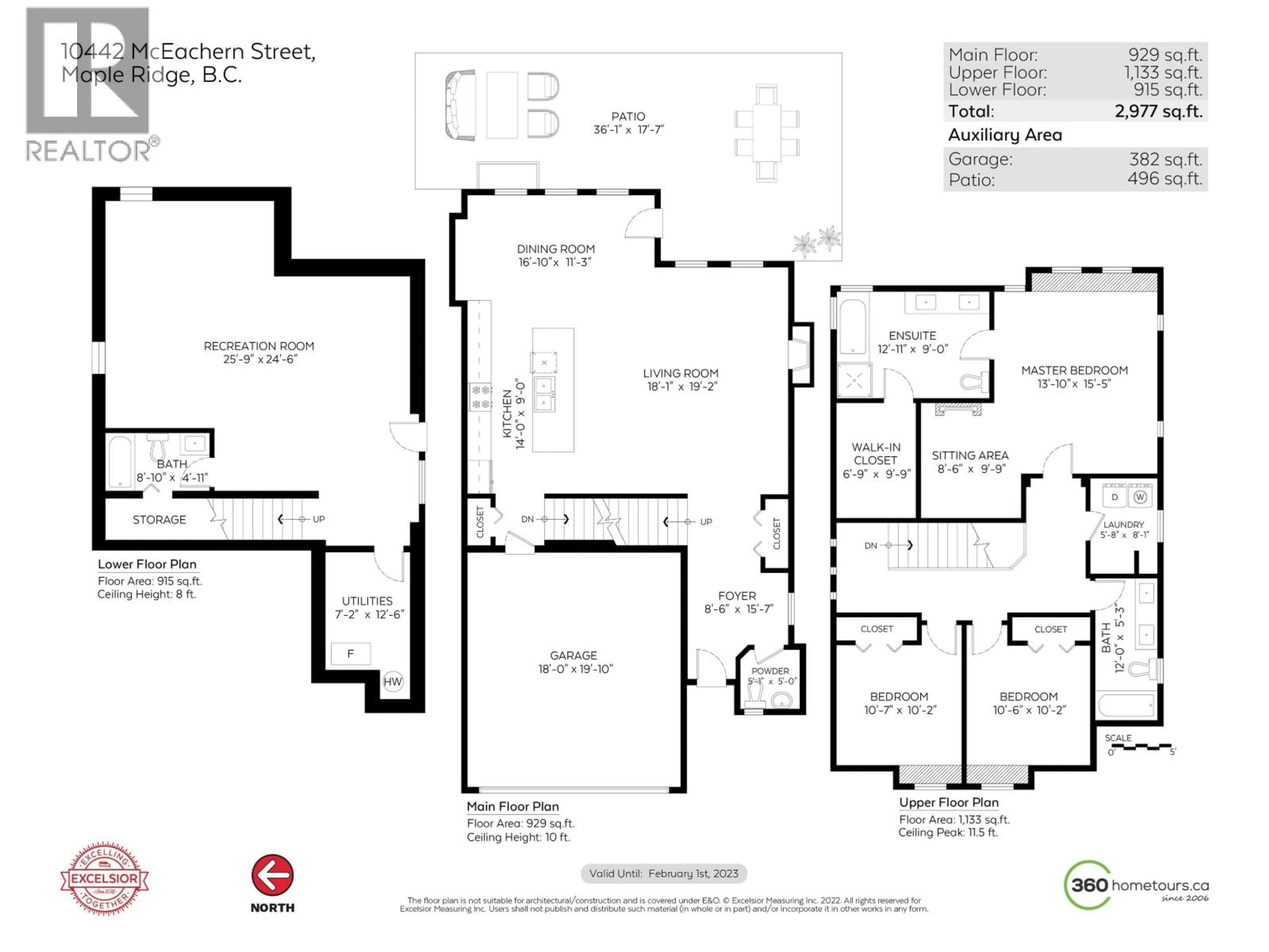 Floor plan for 10442 MCEACHERN STREET, Maple Ridge British Columbia V2W0H8