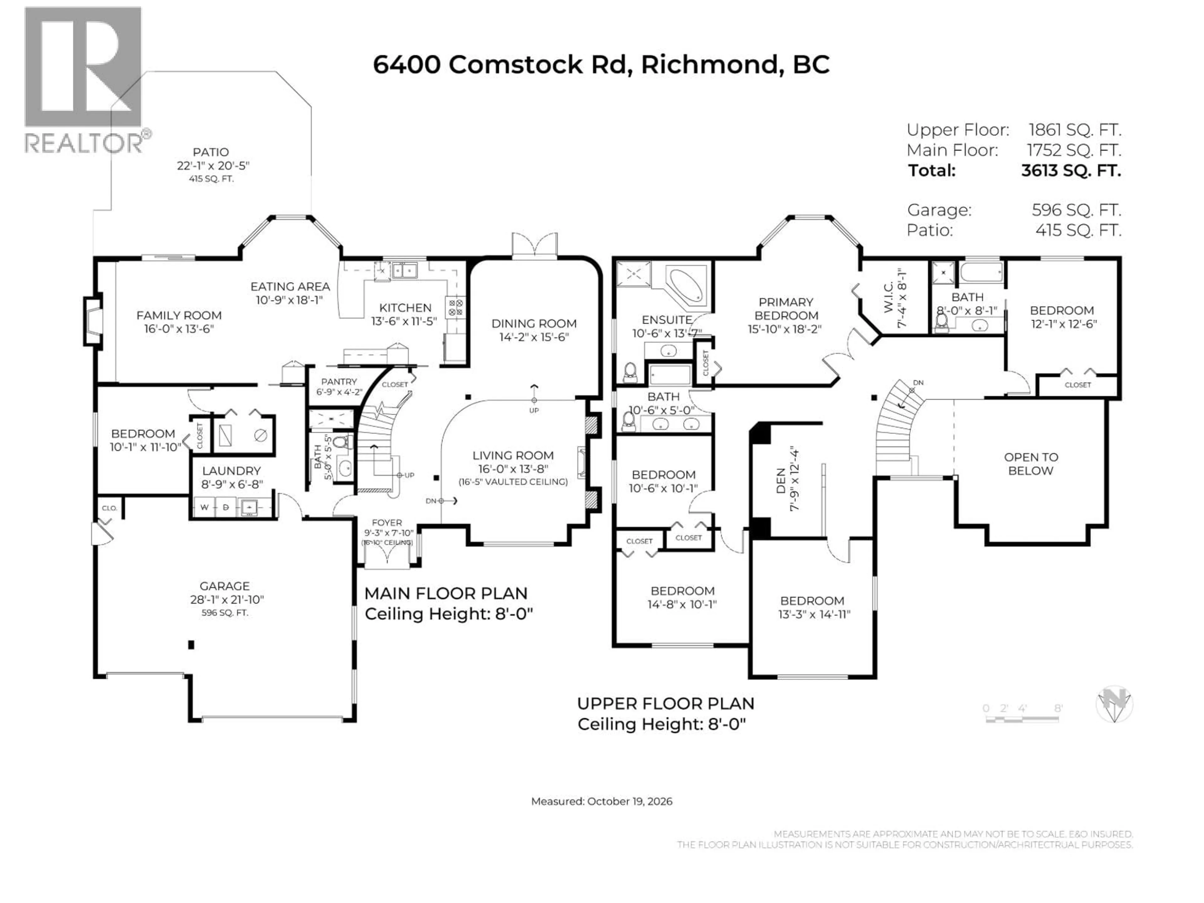 Floor plan for 6400 COMSTOCK ROAD, Richmond British Columbia V7C2X4