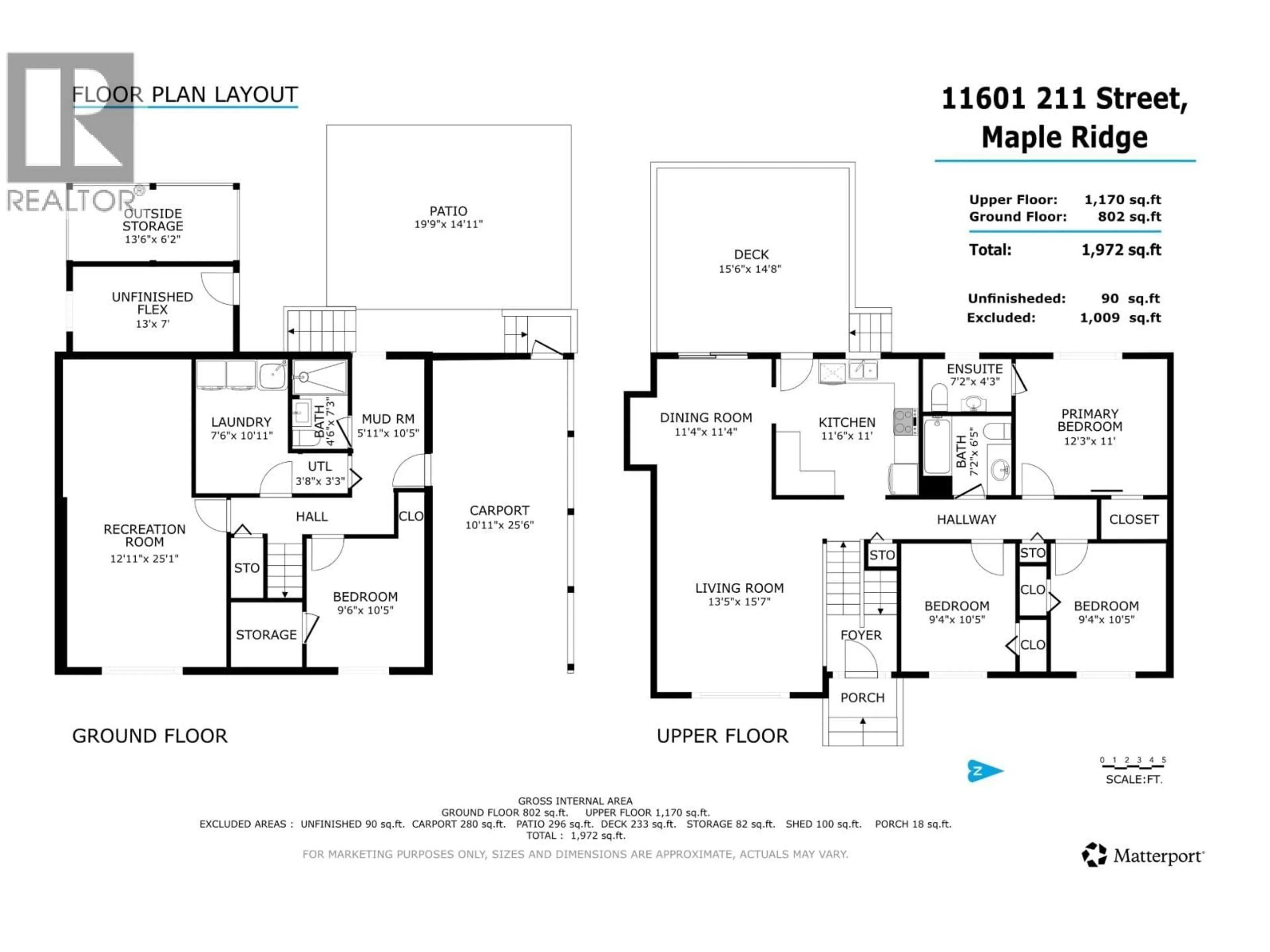 Floor plan for 11601 211 STREET, Maple Ridge British Columbia V2X7T5