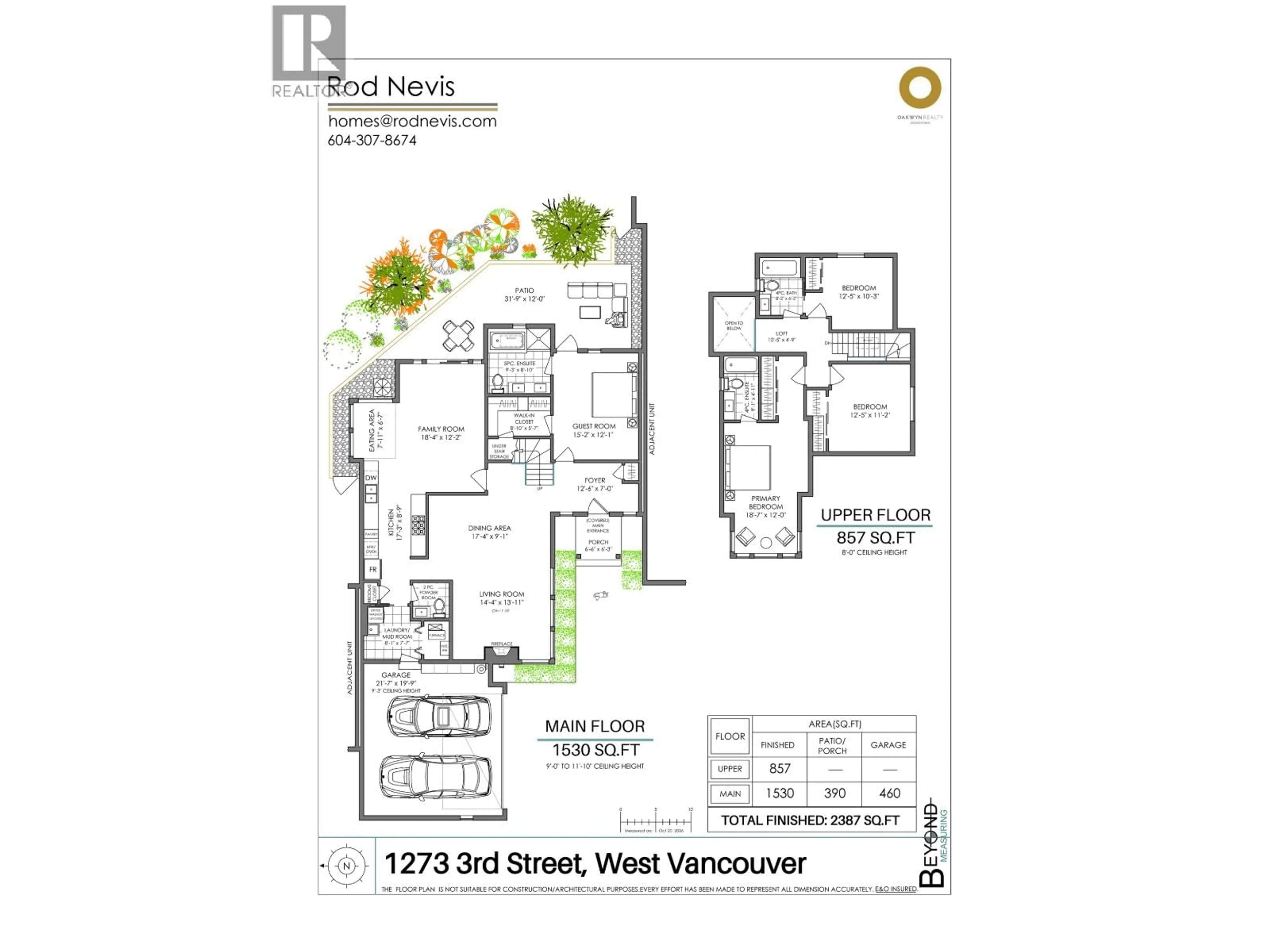 Floor plan for 1273 - 3RD STREET, West Vancouver British Columbia V7S1H8